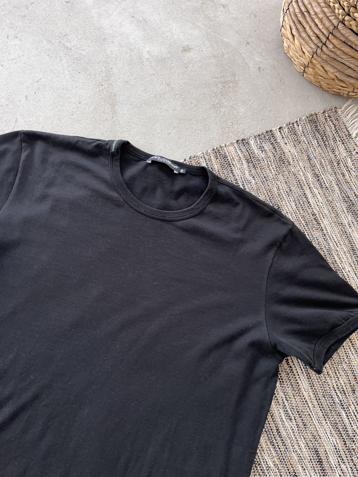 Dolce & Gabbana Vintage Dolce Gabbana Black TShirt Luxury Minimal Blank Tee Size US M / EU 48-50 / 2 - 3 Thumbnail