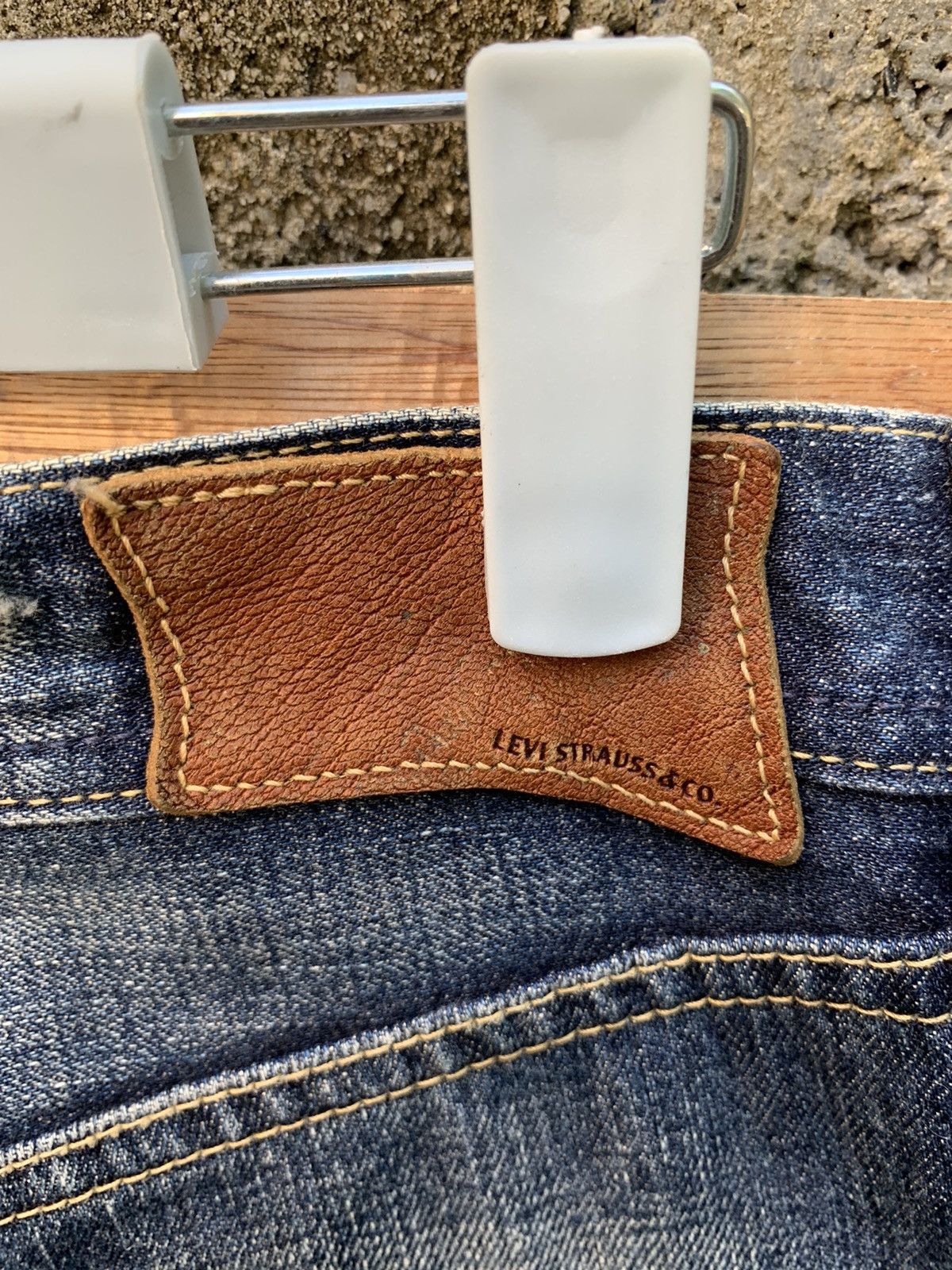 Levi's 🔥🔥 Levis Selvedge Blue Line Curve Bootcut Denim Jeans Size US 28 / EU 44 - 16 Thumbnail