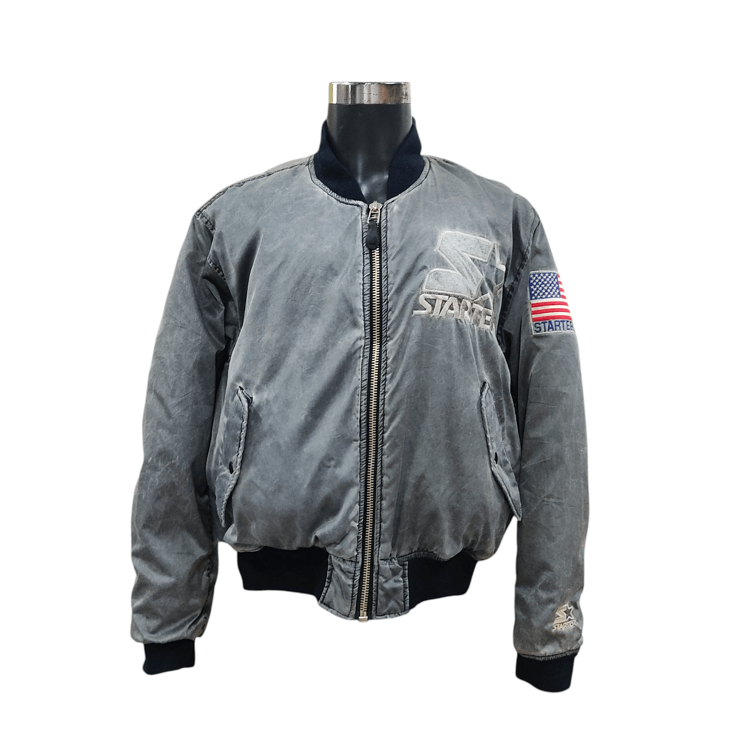 Starter Vintage Faded Grey Starter USA Bomber Jacket Size US L / EU 52-54 / 3 - 2 Thumbnail