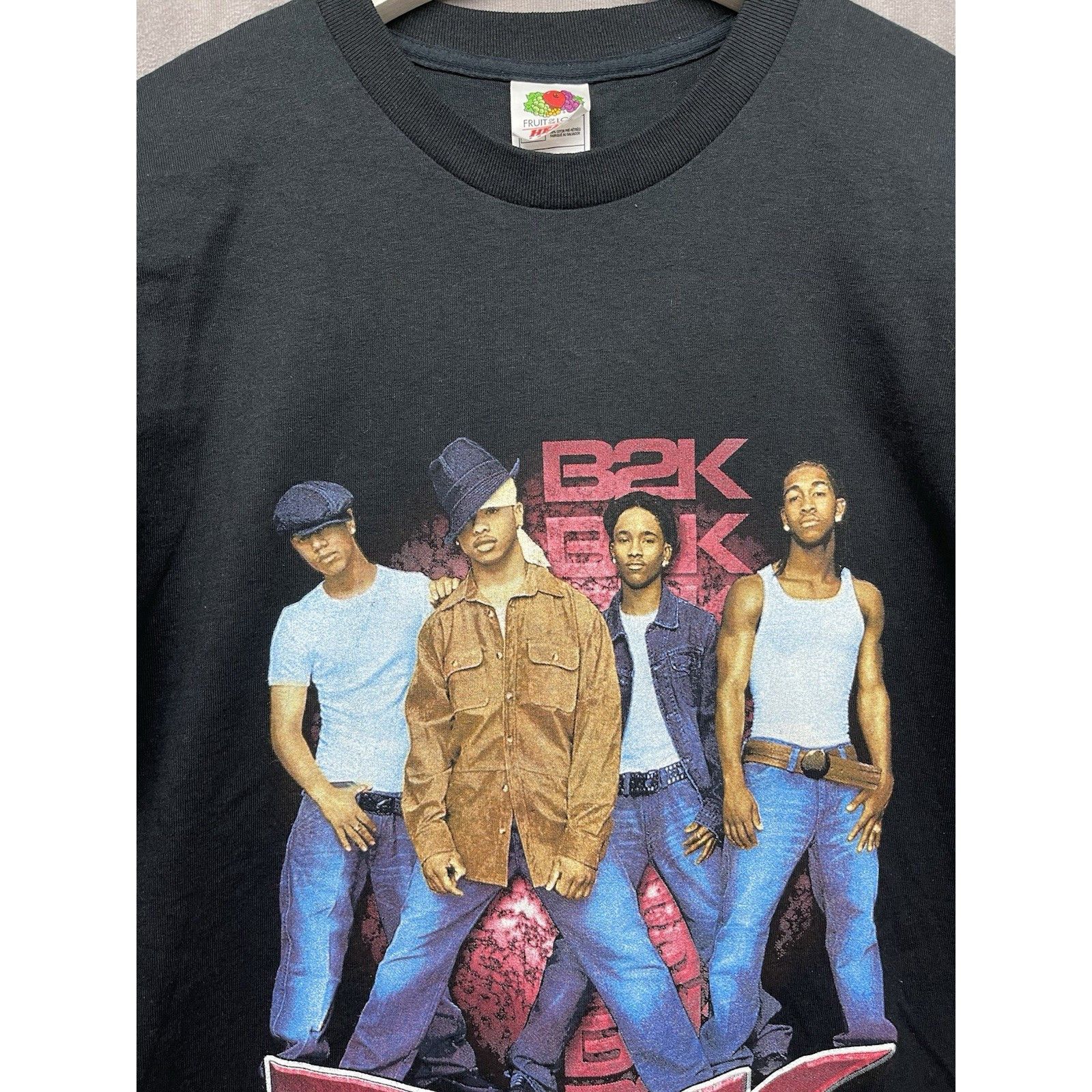 Fruit Of The Loom VINTAGE 2002 B2K SCREAM TOUR II CONCERT T-SHIRT BLACK L RAP Size US L / EU 52-54 / 3 - 4 Thumbnail