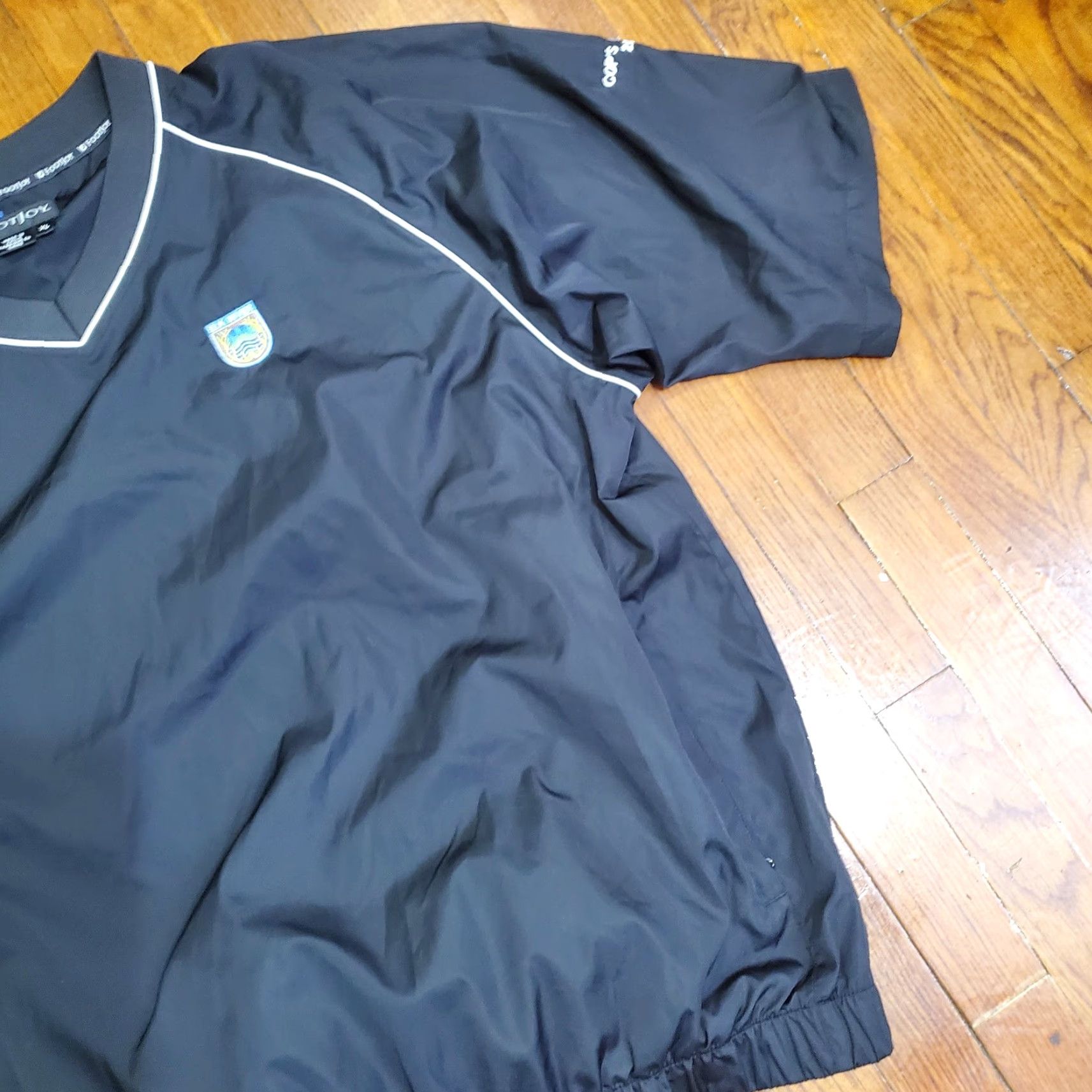 Footjoy FootJoy Golf Windbreaker Jacket Mens XL Black Short Sleeve Pullover Elk River Size US XL / EU 56 / 4 - 3 Thumbnail