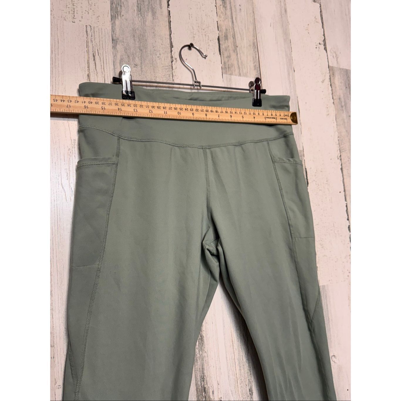 Jockey Jockey Olive Green High Waist Pocket Leggings | Stretch Active Pants – Size XL Size 32" / US 10 / IT 46 - 6 Thumbnail