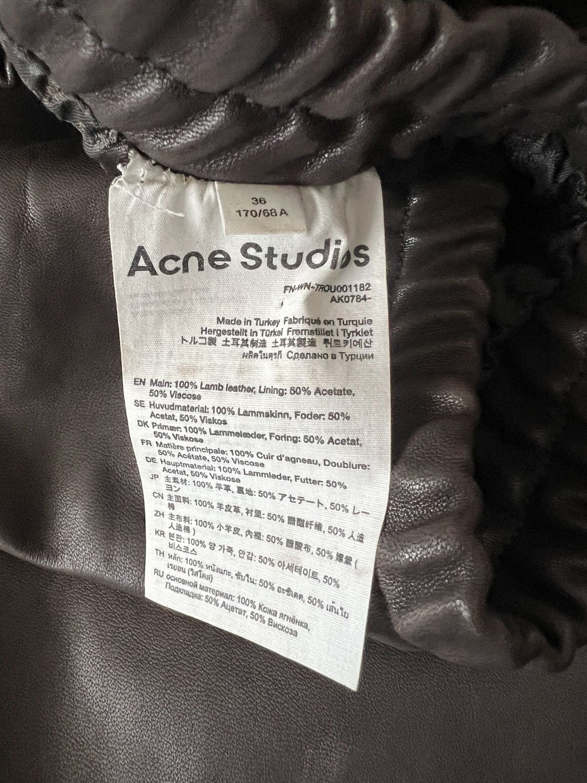 Acne Studios Acne Studios Brown Casual Leather Trousers Size 26" / US 2 / IT 38 - 12 Thumbnail