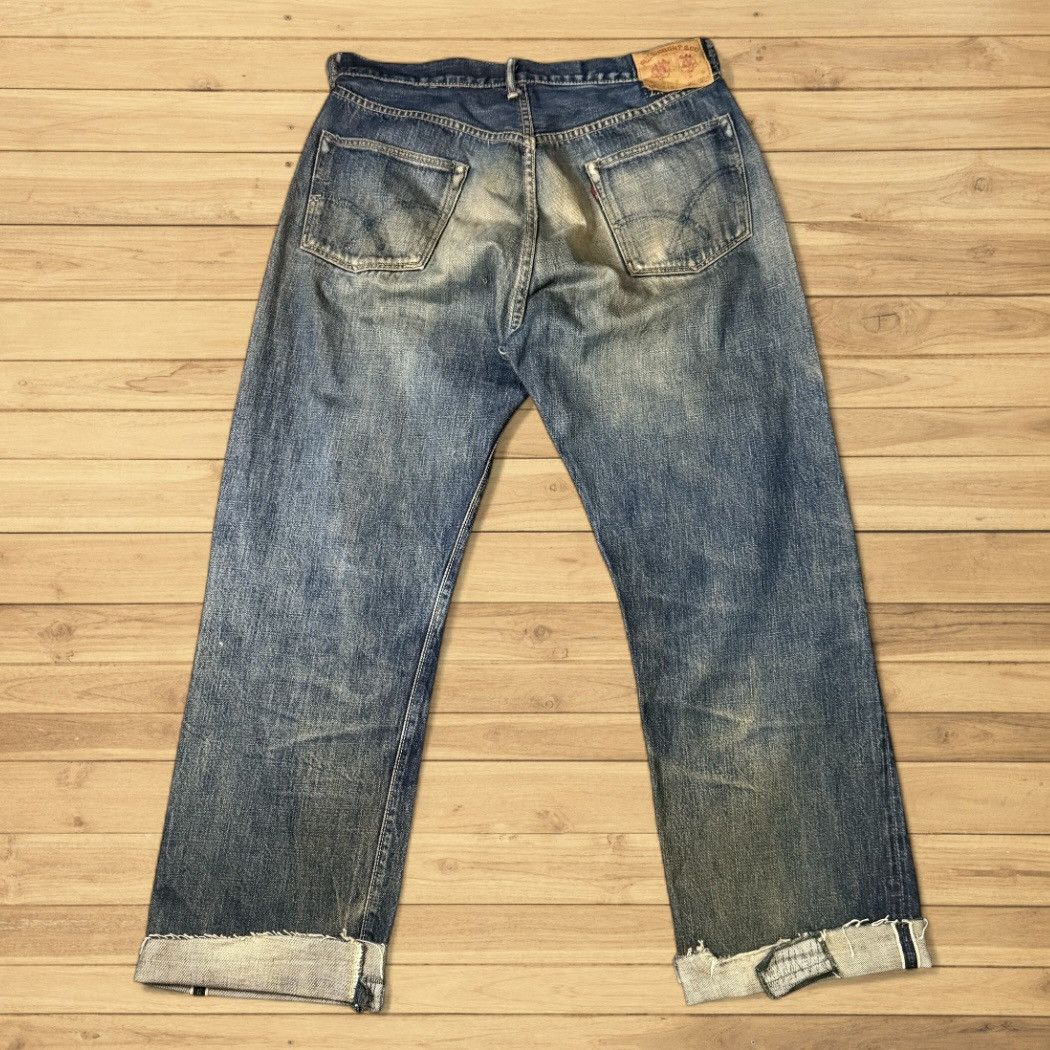 Full Count & Co. Vintage Selvedge Ripped 1101 W34 Full Count Denim Wideleg Size US 34 / EU 50 - 2 Thumbnail