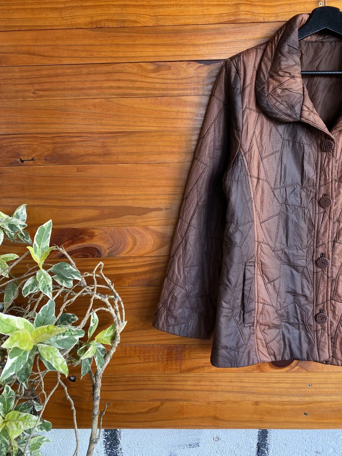Japanese Brand J. Satterwhite Quilted Jacket Brown Lightweight Size M / US 6-8 / IT 42-44 - 6 Thumbnail
