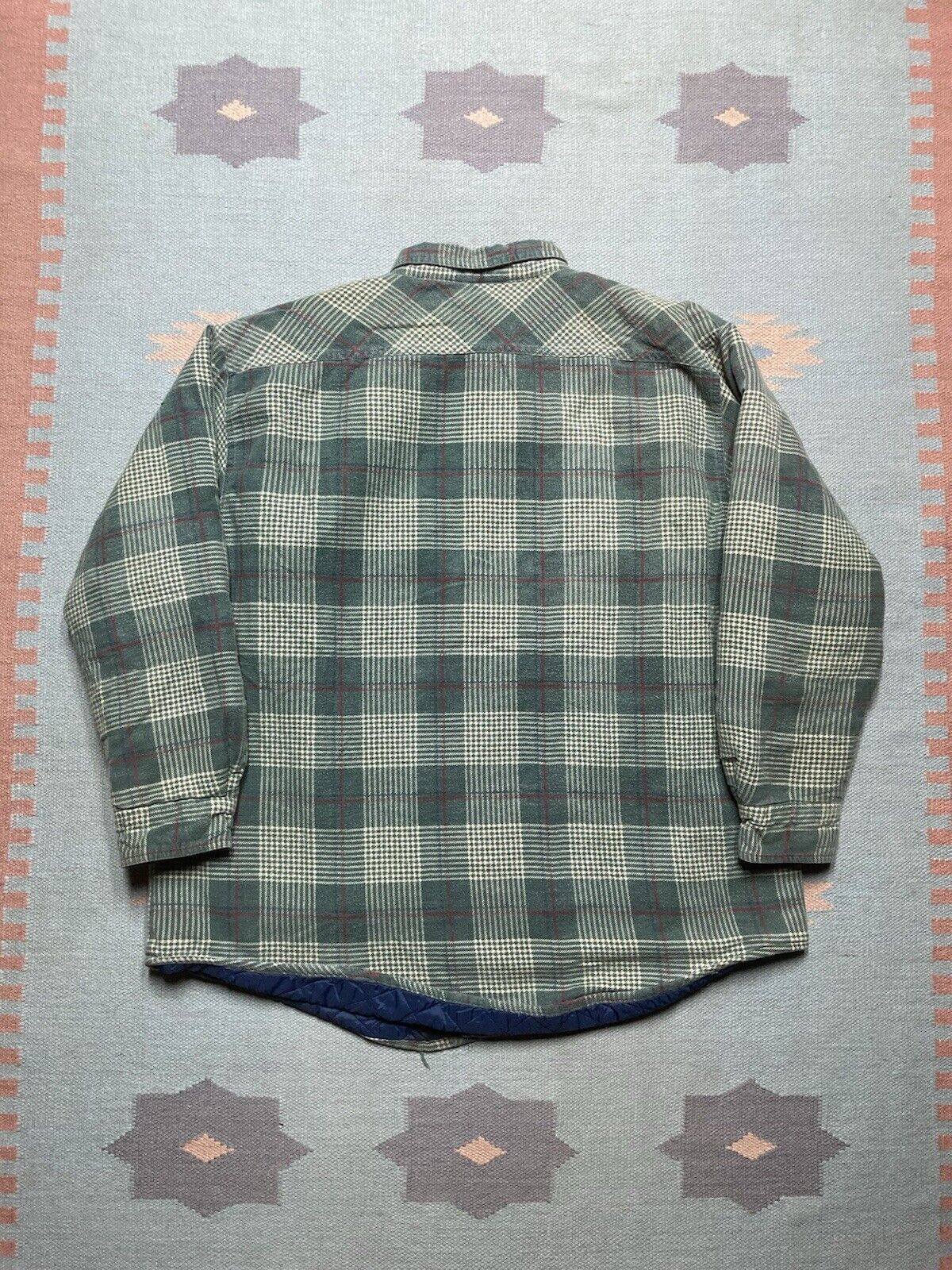 Vintage VTG quilted flannel shirt jacket insulated soft cotton XXL Size US XXL / EU 58 / 5 - 8 Thumbnail