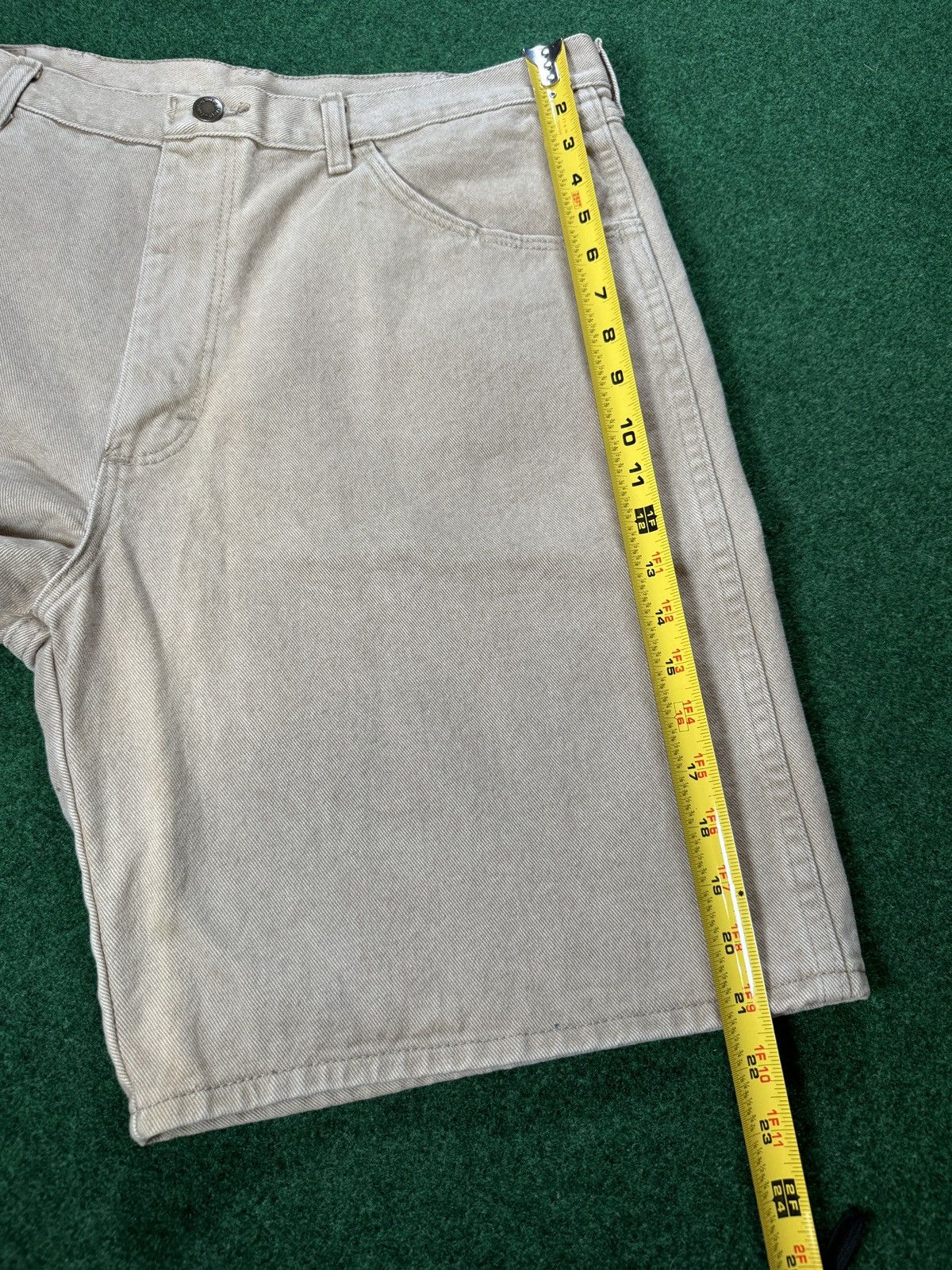 Vintage × Wrangler Y2K Wrangler Tan Jorts Relaxed Fit Baggy Denim Shorts Size US 38 / EU 54 - 8 Thumbnail