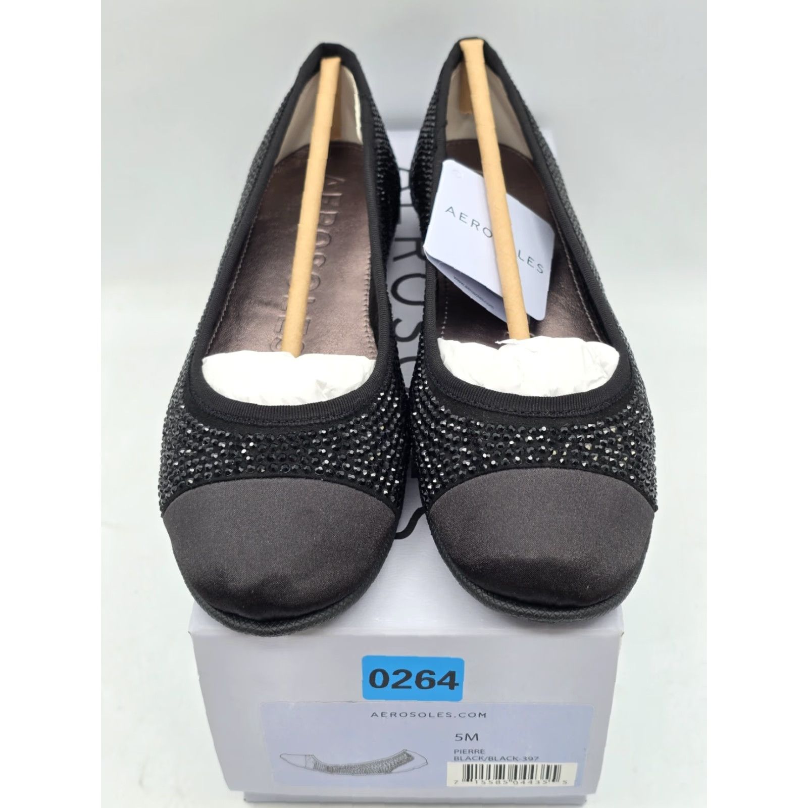 Vintage Aerosoles Women's Pierre Ballet Flat - Black - Size 5 M - NIB - Leather - Flat Shoes - Pointed Toe - Ballet Flat - Women Size US 5 / IT 35 - 4 Thumbnail