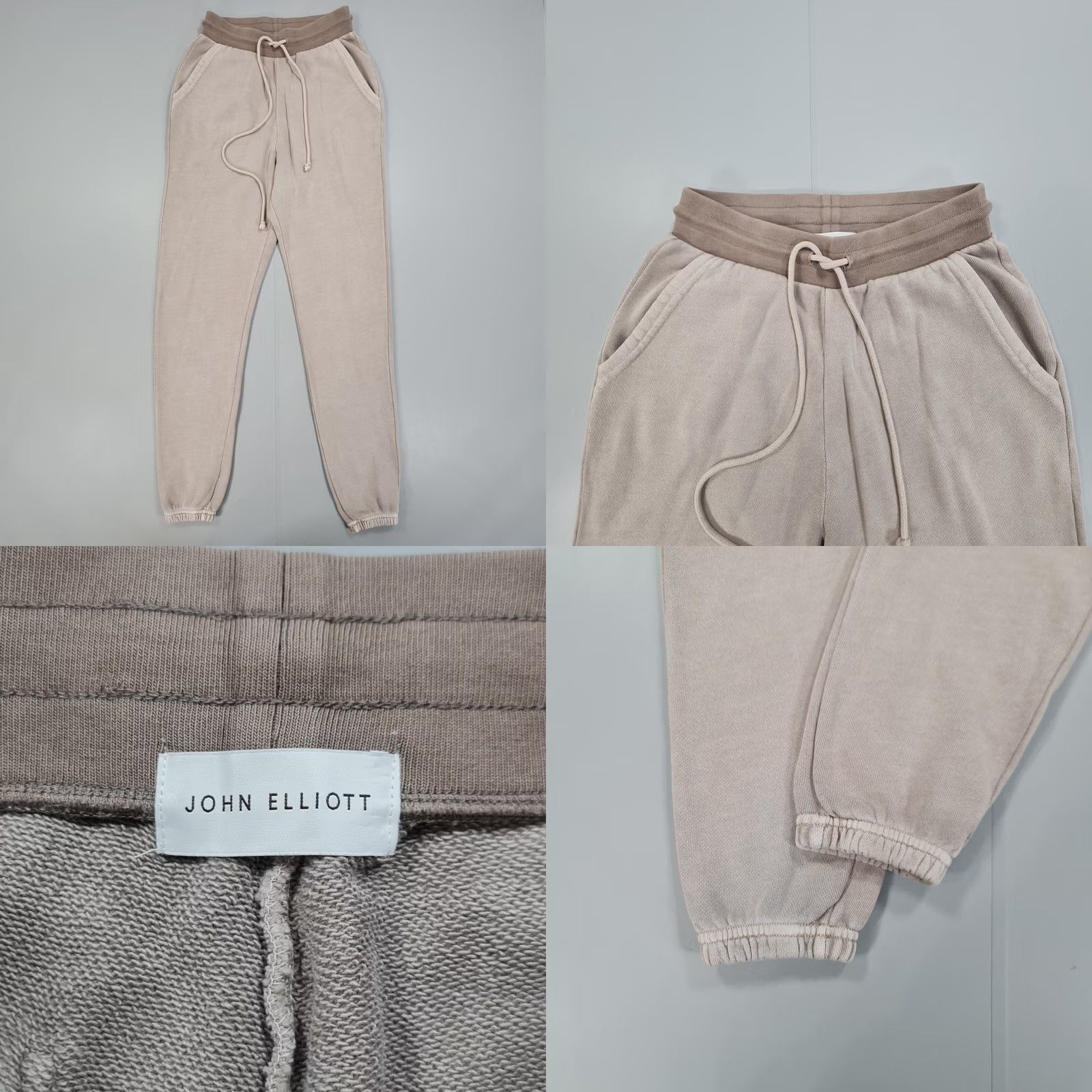 John Elliott John Elliott Mens Tracksuit Set Beige XS Hoodie Full Zip Joggers Cotton Size US XS / EU 42 / 0 - 9 Thumbnail