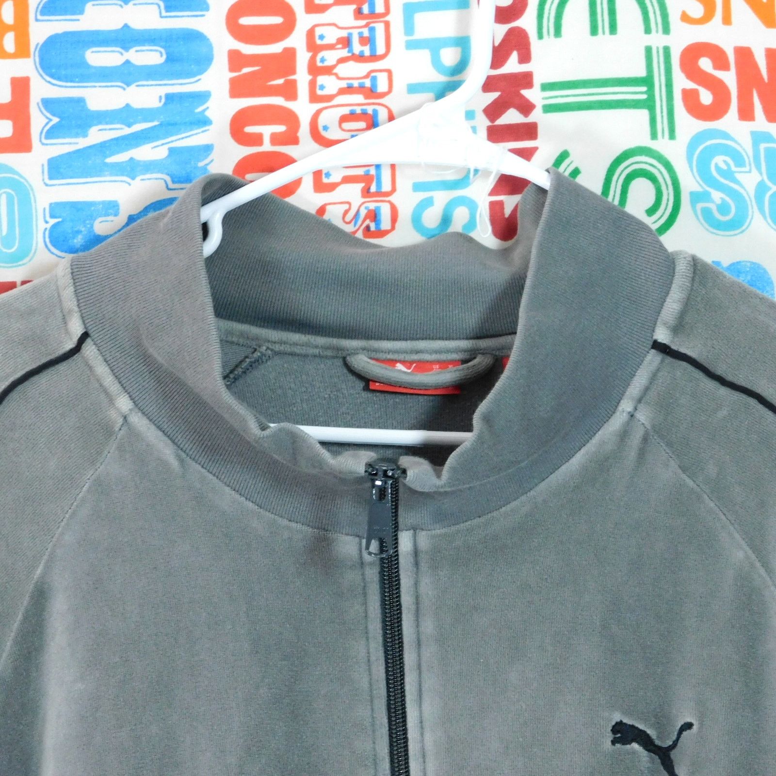 Puma Y2K Puma Velour Track Jacket Size XL Gray Black Full Zip Size US XL / EU 56 / 4 - 7 Thumbnail