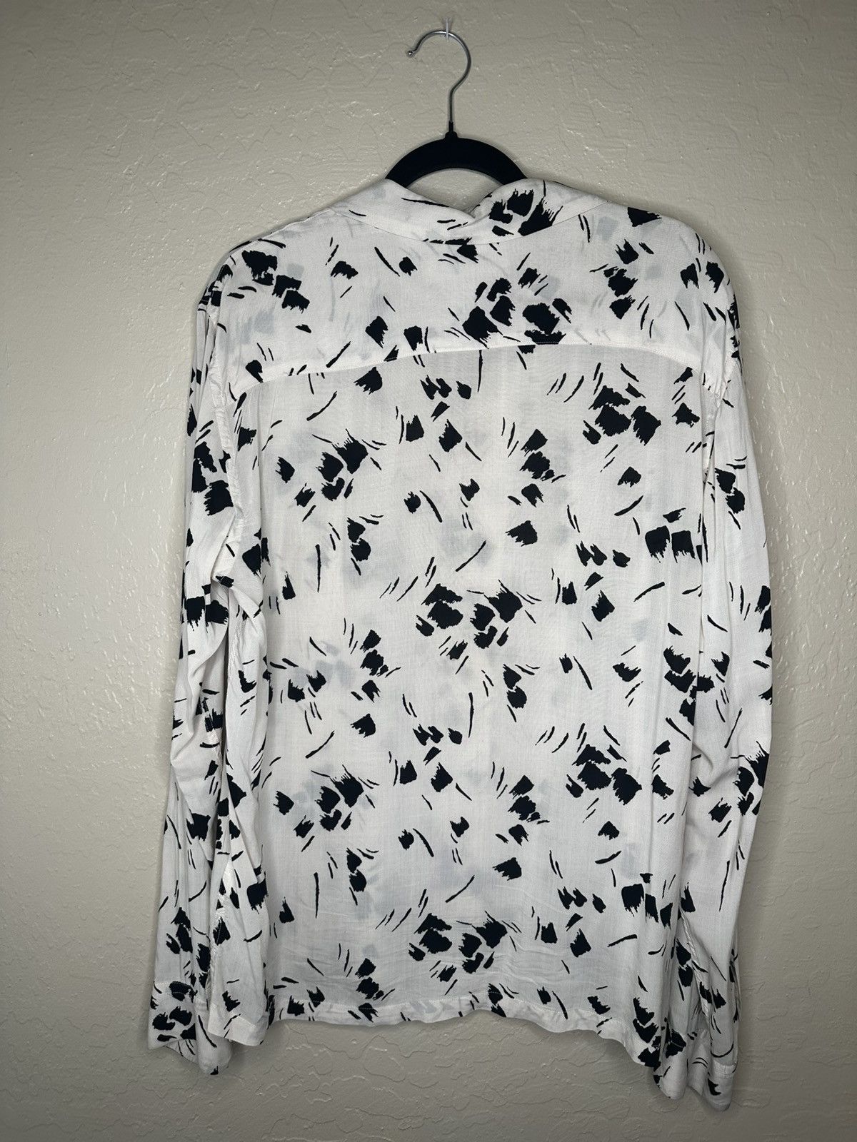 Allsaints AllSaints Long Sleeve Button Up - White and Black Brushed Size US L / EU 52-54 / 3 - 2 Thumbnail