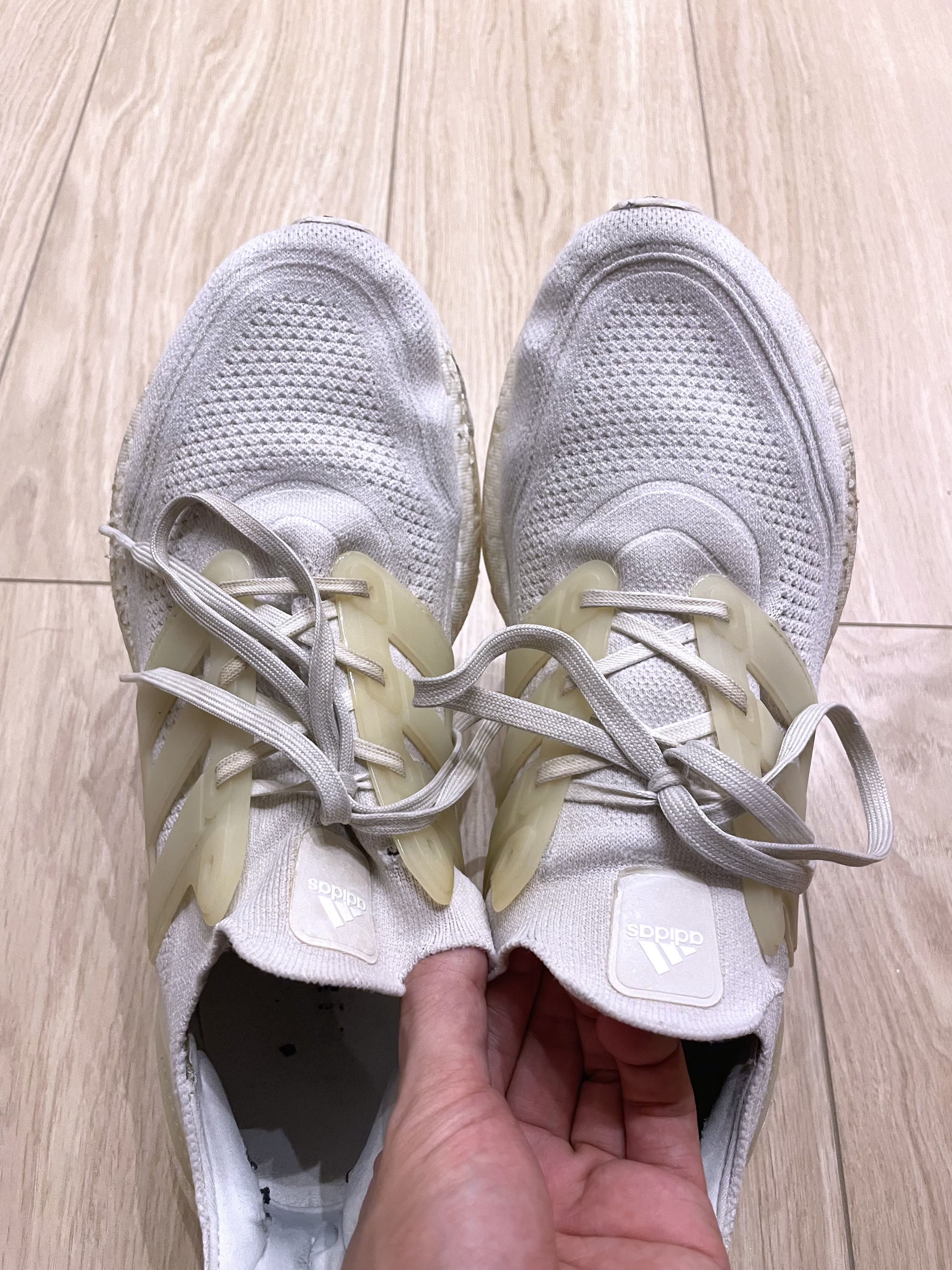 Adidas TRIPLE WHITE ULTRABOOST 21 RUNNING SNEAKERS Size US 11.5 / EU 44-45 - 7 Thumbnail