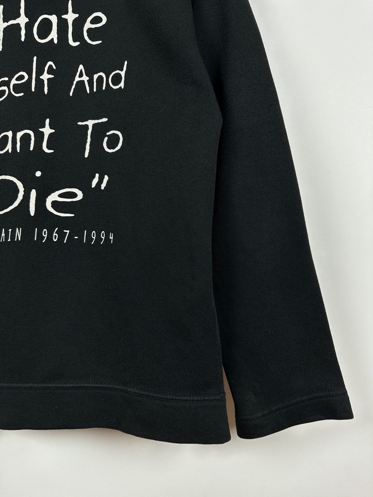 Band Tees Vintage Nirvana Kurt Cobain I Hate Myself Memorial Hoodie Size US XL / EU 56 / 4 - 17 Thumbnail