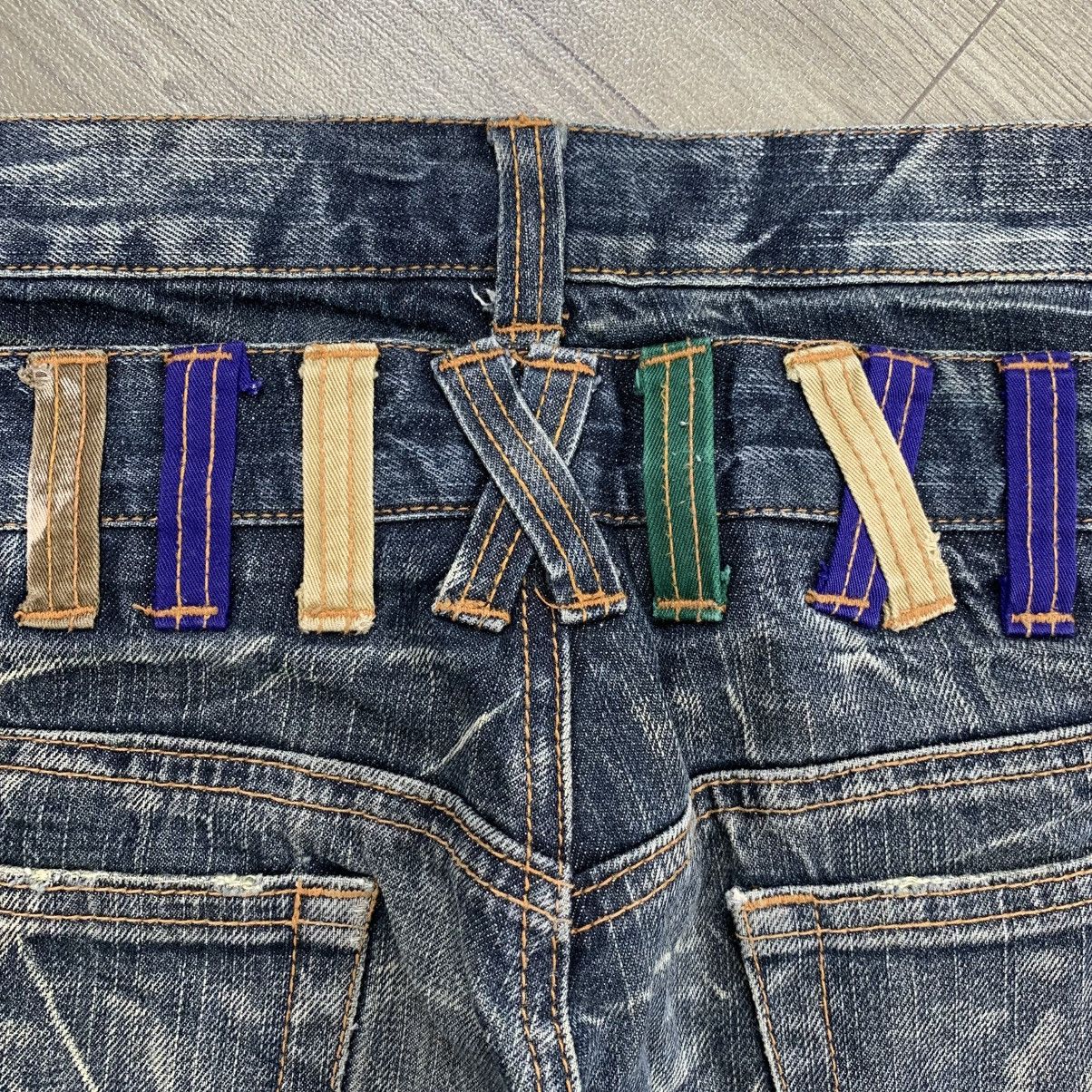 Japanese Brand × Le Grande Bleu (L.G.B.) LGB Style💥Nylaus Double Waist Distressed Denim Pants Size US 32 / EU 48 - 18 Thumbnail