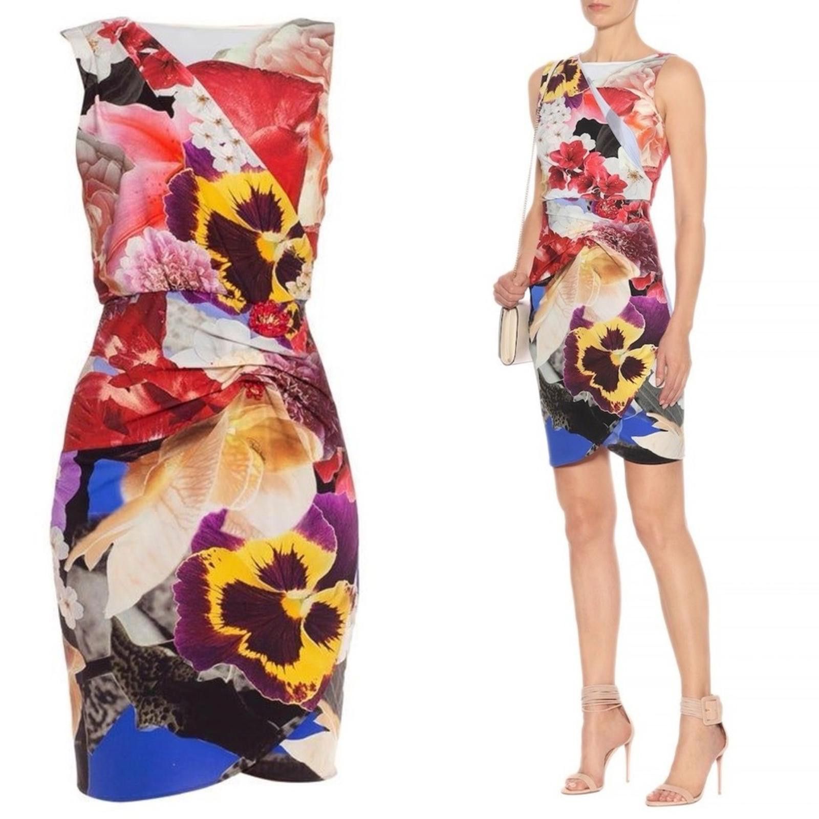 Roberto Cavalli Roberto Cavalli Araki Print Floral Multicolor Dress 2000’s​ Size XS / US 0-2 / IT 36-38 - 1 Thumbnail