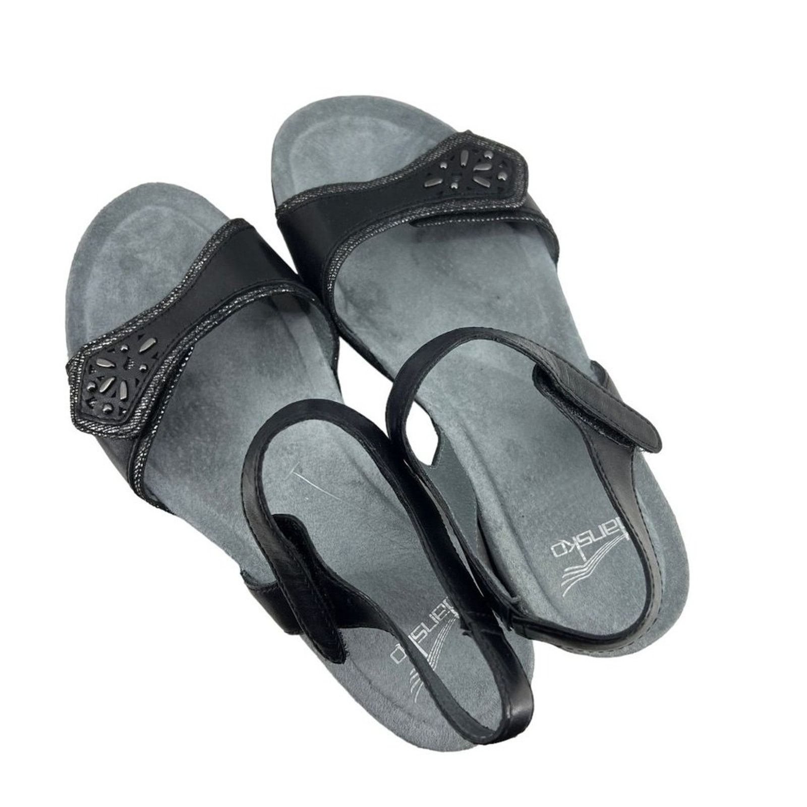 Dansko Dansko Blythe Black Leather Flat Sandals Size 36 Size US 6 / IT 36 - 3 Thumbnail