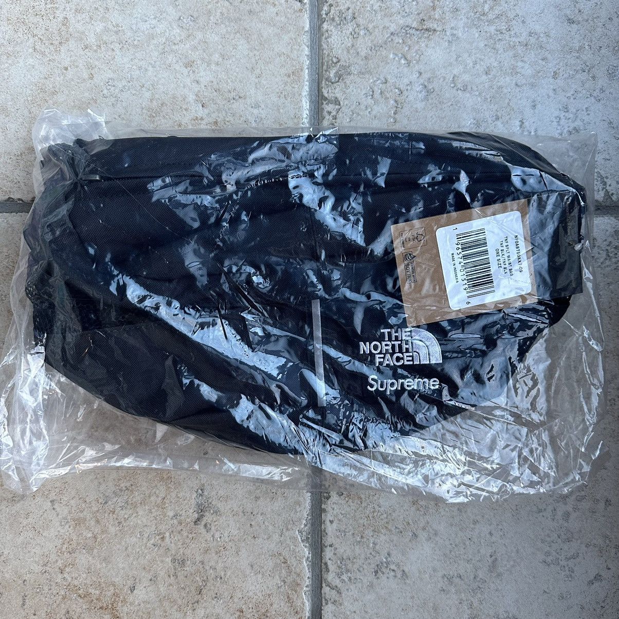 image of Supreme The North Face Split Waist Bag Black , Men's