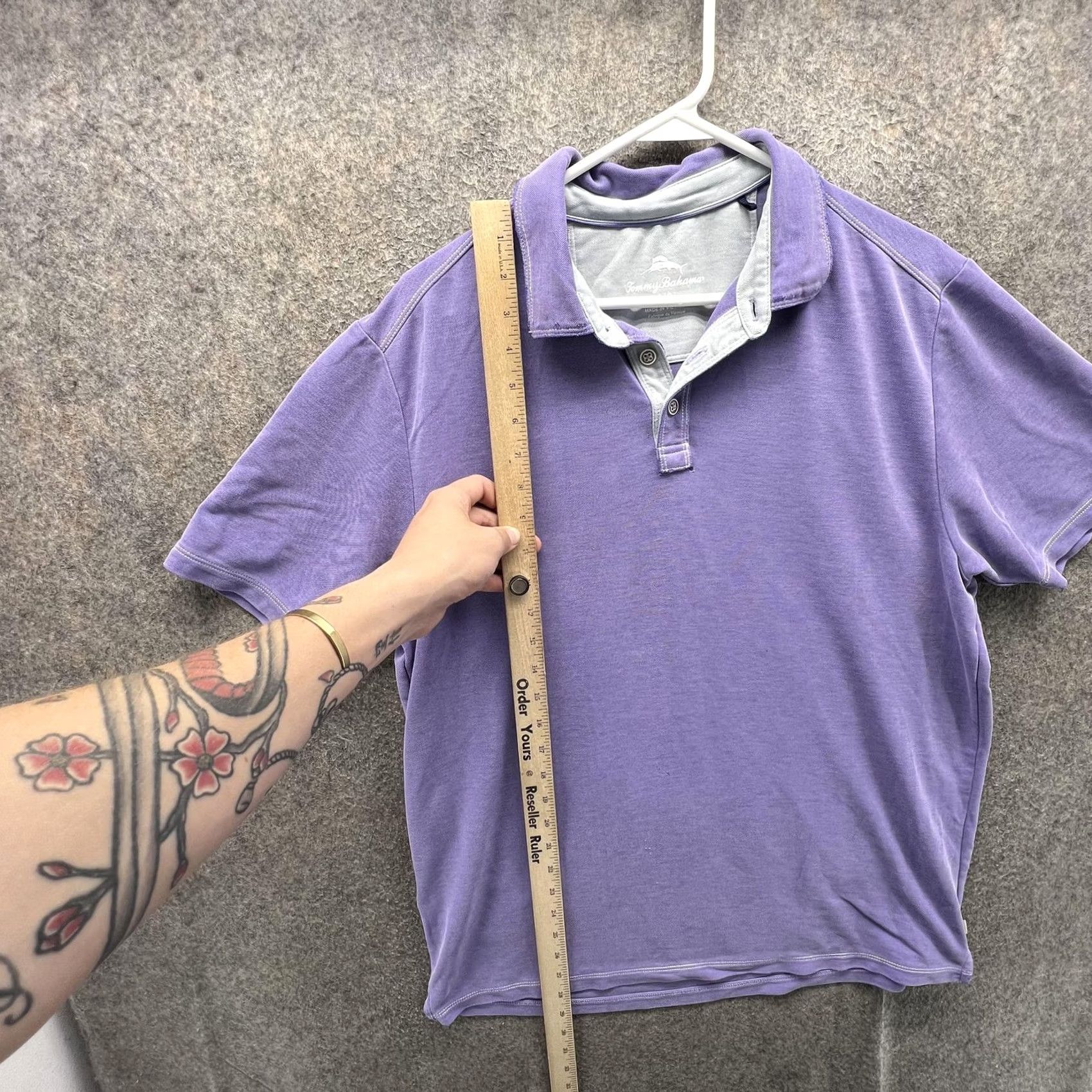 Tommy Bahama Tommy Bahama Polo Shirt Mens Large Purple Solid Tencel Blend Tagless Casual Shirt Size US L / EU 52-54 / 3 - 4 Thumbnail