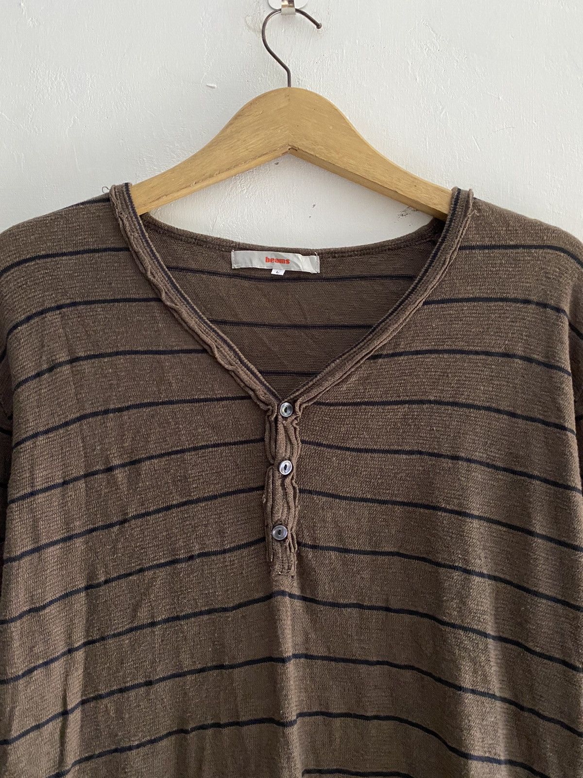 Beams Plus Vintage beams striped distressed longsleeve tshirt Size US L / EU 52-54 / 3 - 3 Thumbnail