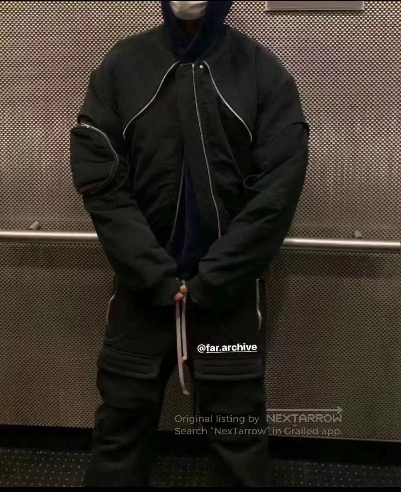 Vintage Far Archive Black Velvet Zip Bomber. Size US S / EU 44-46 / 1 - 4 Thumbnail