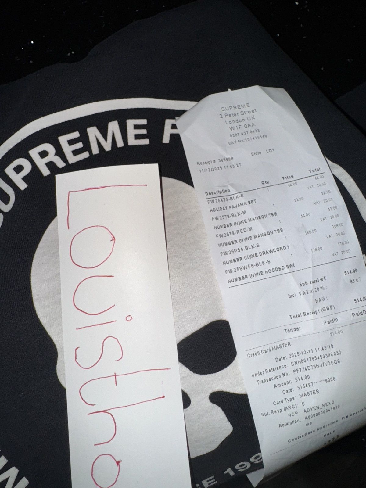 Number (N)ine × Supreme Supreme®/Number (N)ine sweatshirt + Drawstring Sweatpant Size US S / EU 44-46 / 1 - 10 Thumbnail