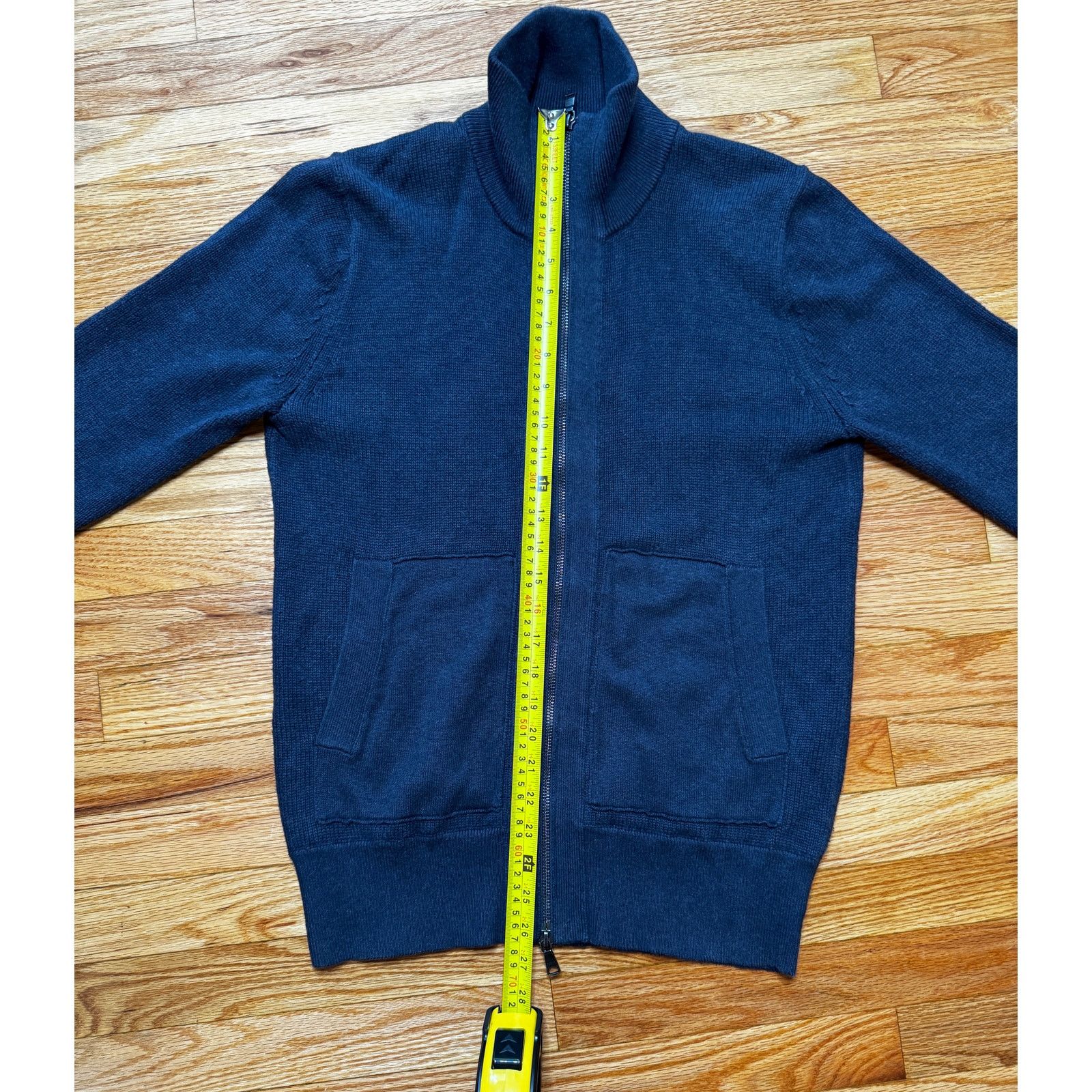 Banana Republic Banana Republic Double Zip Cotton Sweater Navy Fall 2015 Size US S / EU 44-46 / 1 - 5 Thumbnail