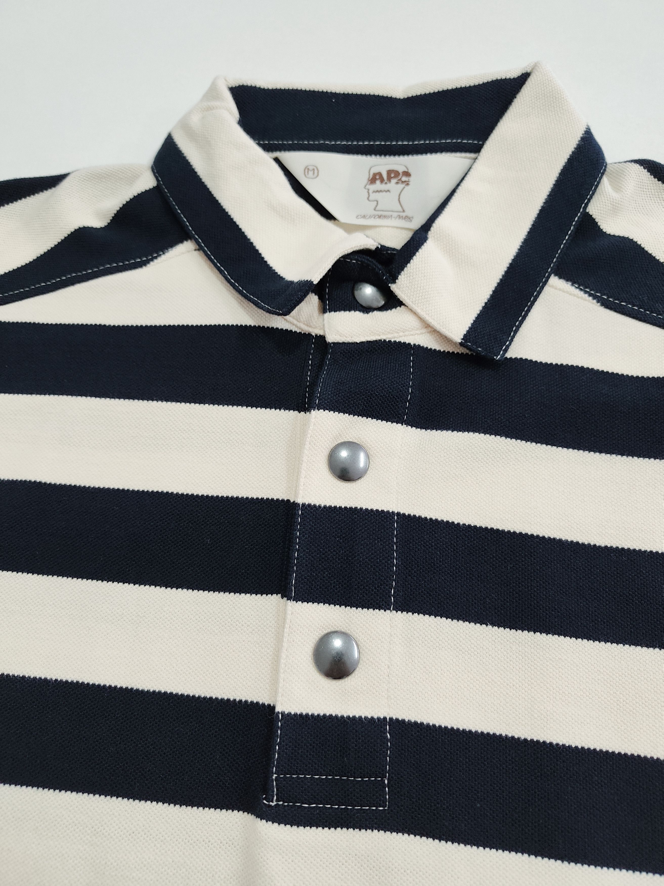 Brain Dead Brain dead x A.P.C. "Striped Pique Polo" Size US M / EU 48-50 / 2 - 3 Thumbnail