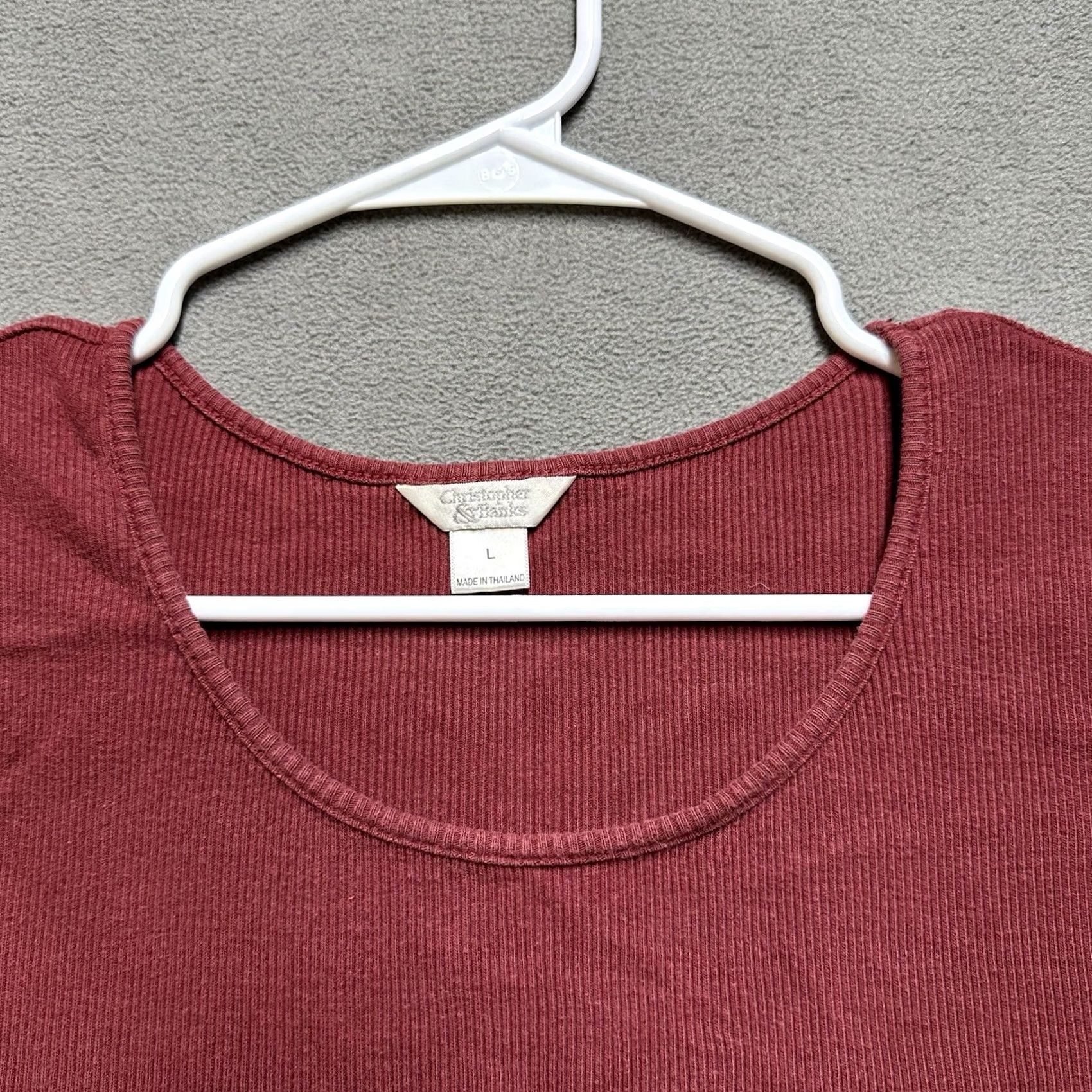 Vintage Christopher & Banks Tank Top Womens L Red Ribbed Sleeveless Scoop Neck Pullover Casual Basic Summer L Womens Tank Red Ribbed Sleeveless Scoop Neck Size L / US 10 / IT 46 - 4 Thumbnail
