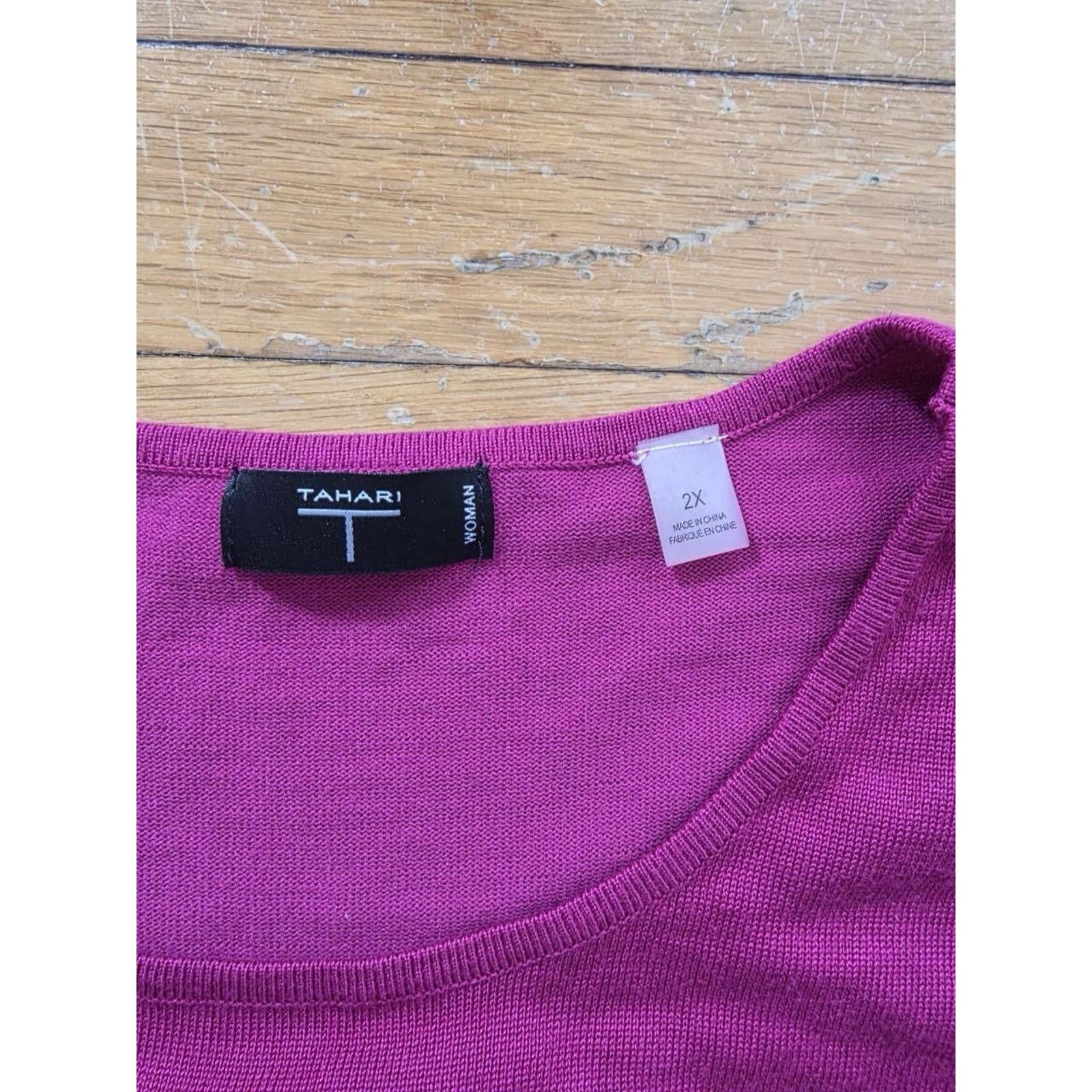 & Other Stories Tahari Women's Sweater Rayon Blend Tunic Long 2X A001779 Size L / US 10 / IT 46 - 12 Thumbnail