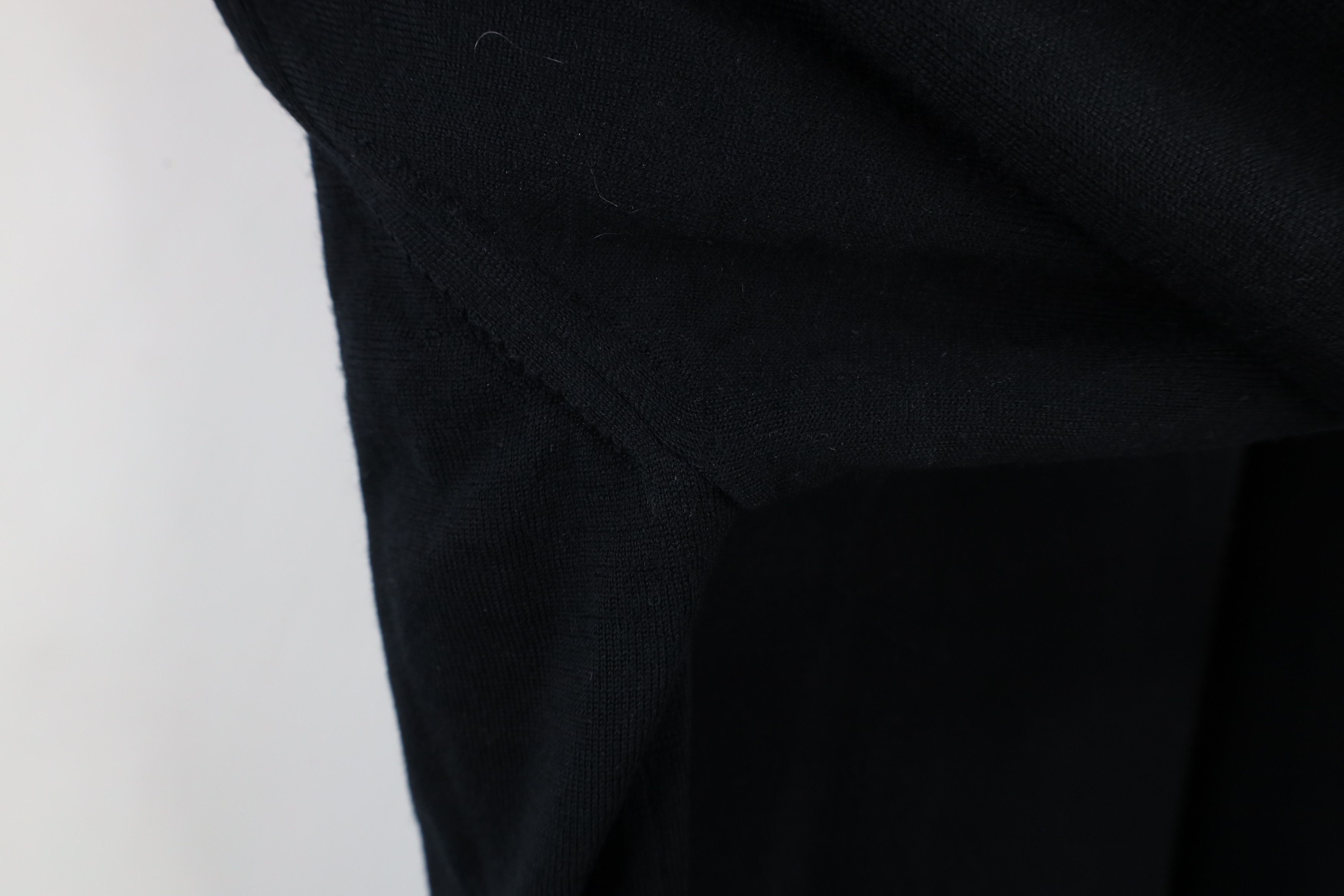 J.Crew × Vintage J Crew Blank Lightweight Merino Wool Knit Sweater Black Size L / US 10 / IT 46 - 9 Thumbnail