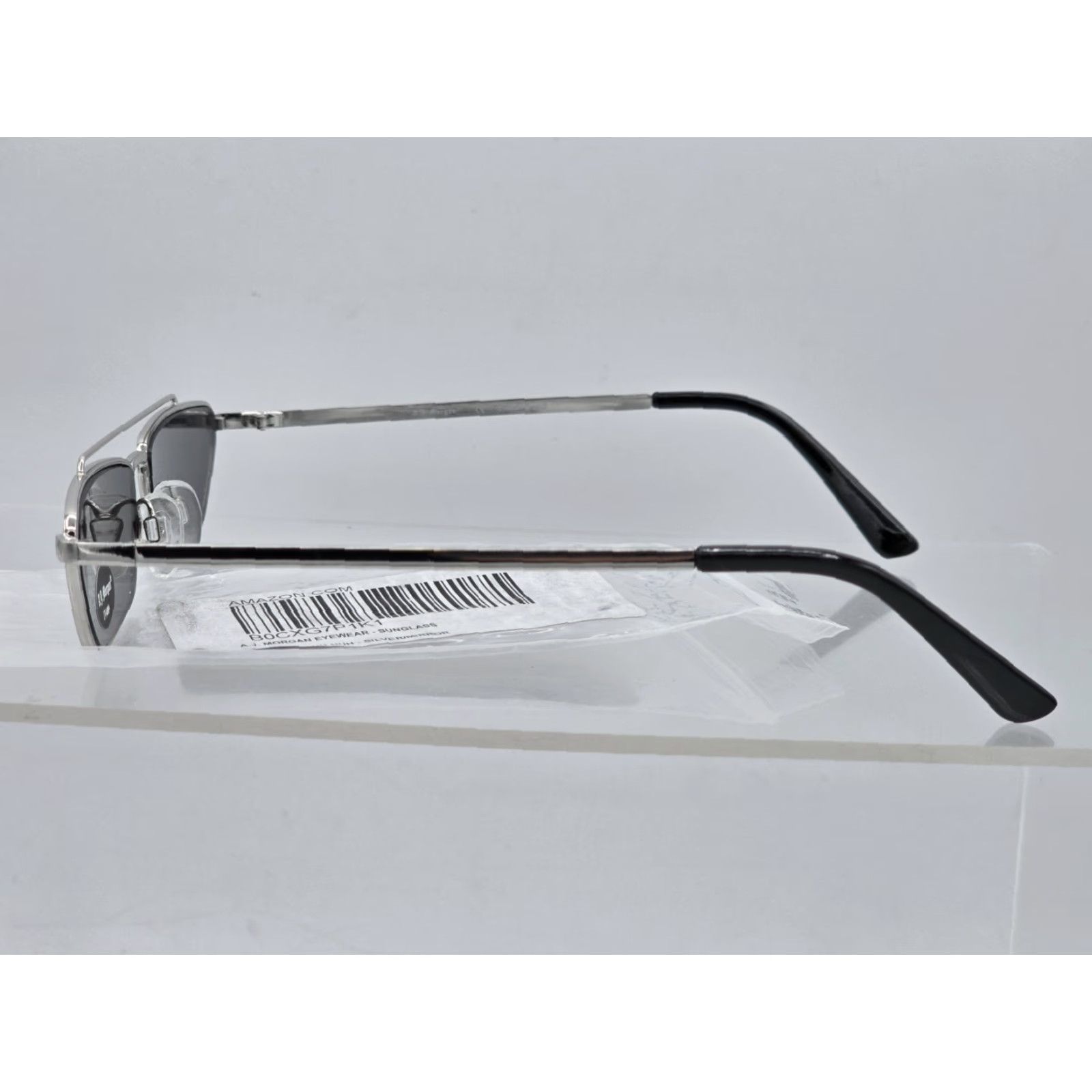 Vintage A.J. Morgan Sunglasses Mens UV400 Silver Mirror UH HUH Slim Eyewear Size ONE SIZE - 5 Thumbnail