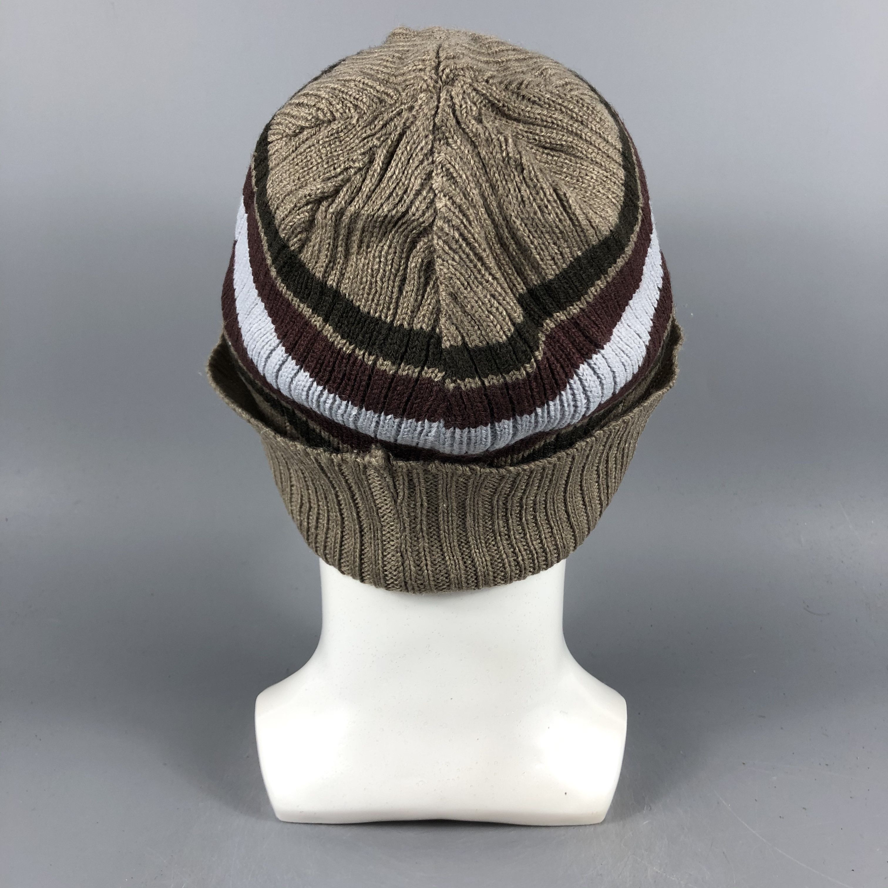 Japanese Brand × Vintage Japanese Brand Stripe Beanie Snow Hat Snow Cap -D1093 Size ONE SIZE - 3 Thumbnail