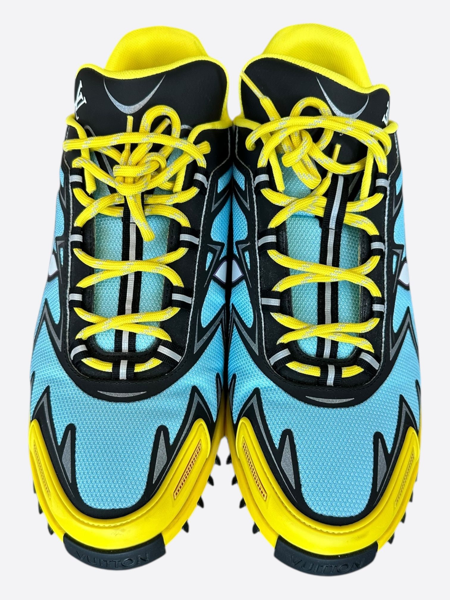 Louis Vuitton Louis Vuitton Yellow & Blue Sprint Sneakers Size US 9.5 / EU 42-43 - 2 Thumbnail