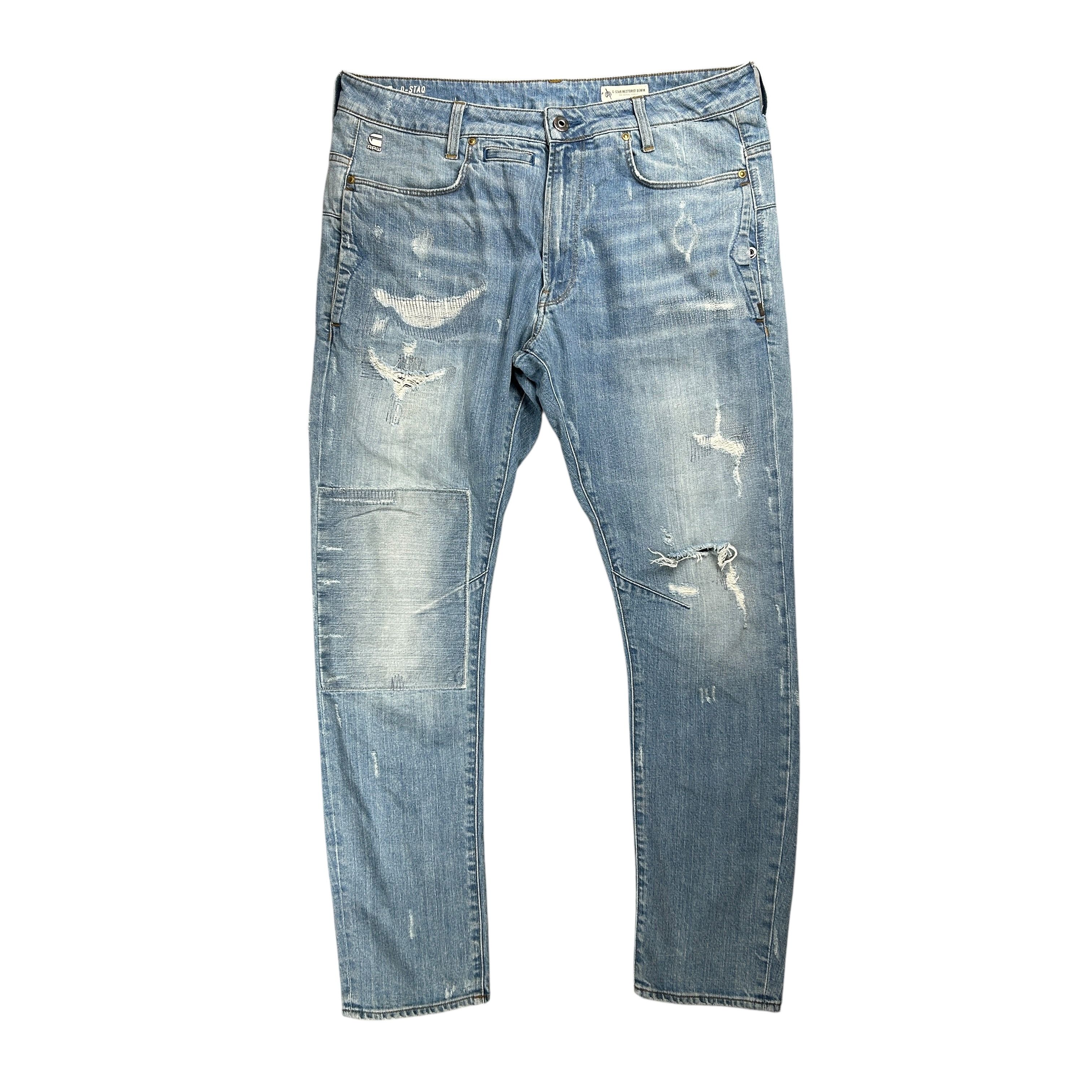 G-Star G-star Raw D-staq 3D Slim Restored Tapered Blue Denim W36L34 Size US 36 / EU 52 - 1 Thumbnail