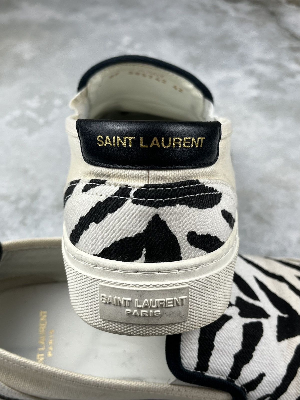 Saint Laurent Paris Saint Laurent Paris Venice Zebra Slip On Sneakers Babycat Size US 9 / EU 42 - 7 Thumbnail