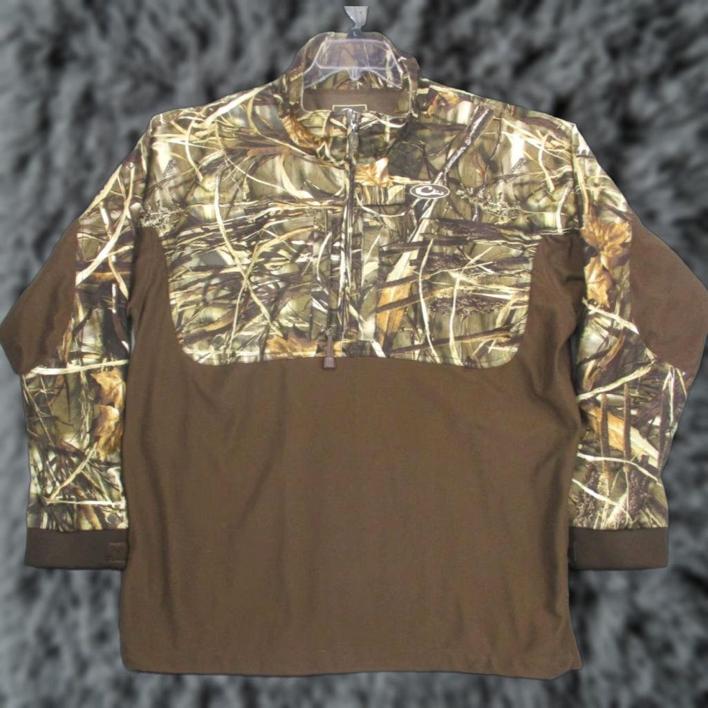 Vintage Drake Waterfowl Systems Jacket Mens 2XL Brown 1/4 Zip Hunting Pullover Windbreaker Camouflage Max-4 HD Size US XXL / EU 58 / 5 - 1 Thumbnail