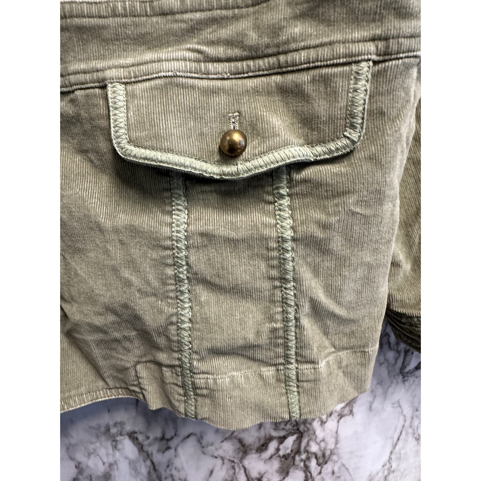 Designer J. Jill Corduroy Green Jacket women size L Size L / US 10 / IT 46 - 11 Thumbnail