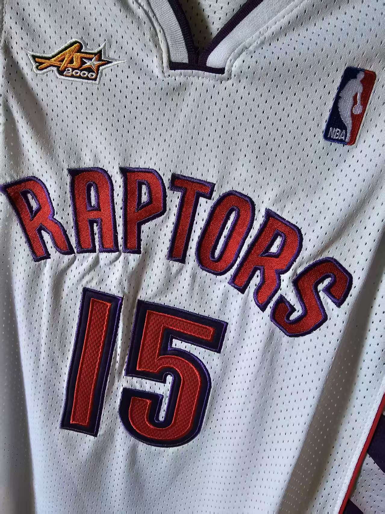 NBA Vince Carter Jersey Toronto Raptors 15 Double Stitched White Size US XXL / EU 58 / 5 - 3 Thumbnail