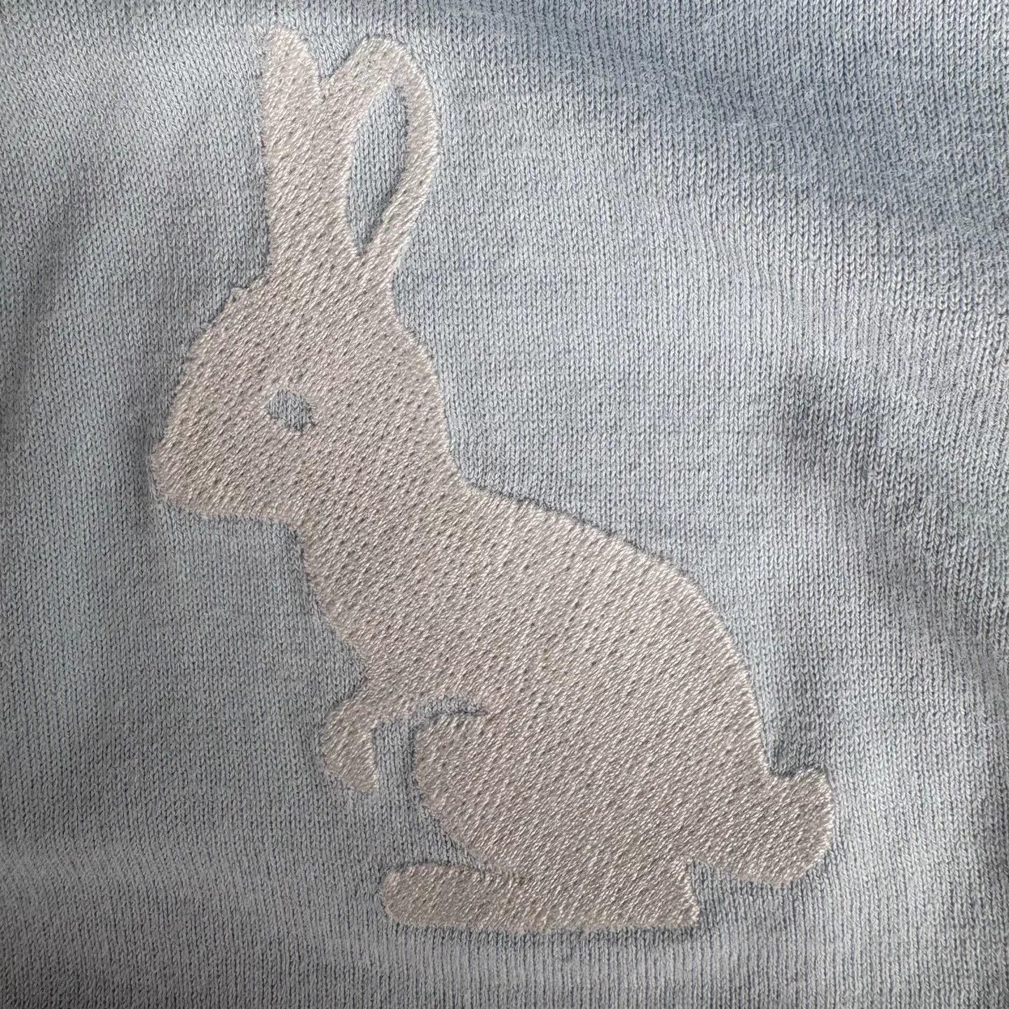 Thom Browne TB SS24 4-Bar Pique Rabbit Sausage Embro Crewneck LS Tee Size XS / US 0-2 / IT 36-38 - 3 Thumbnail