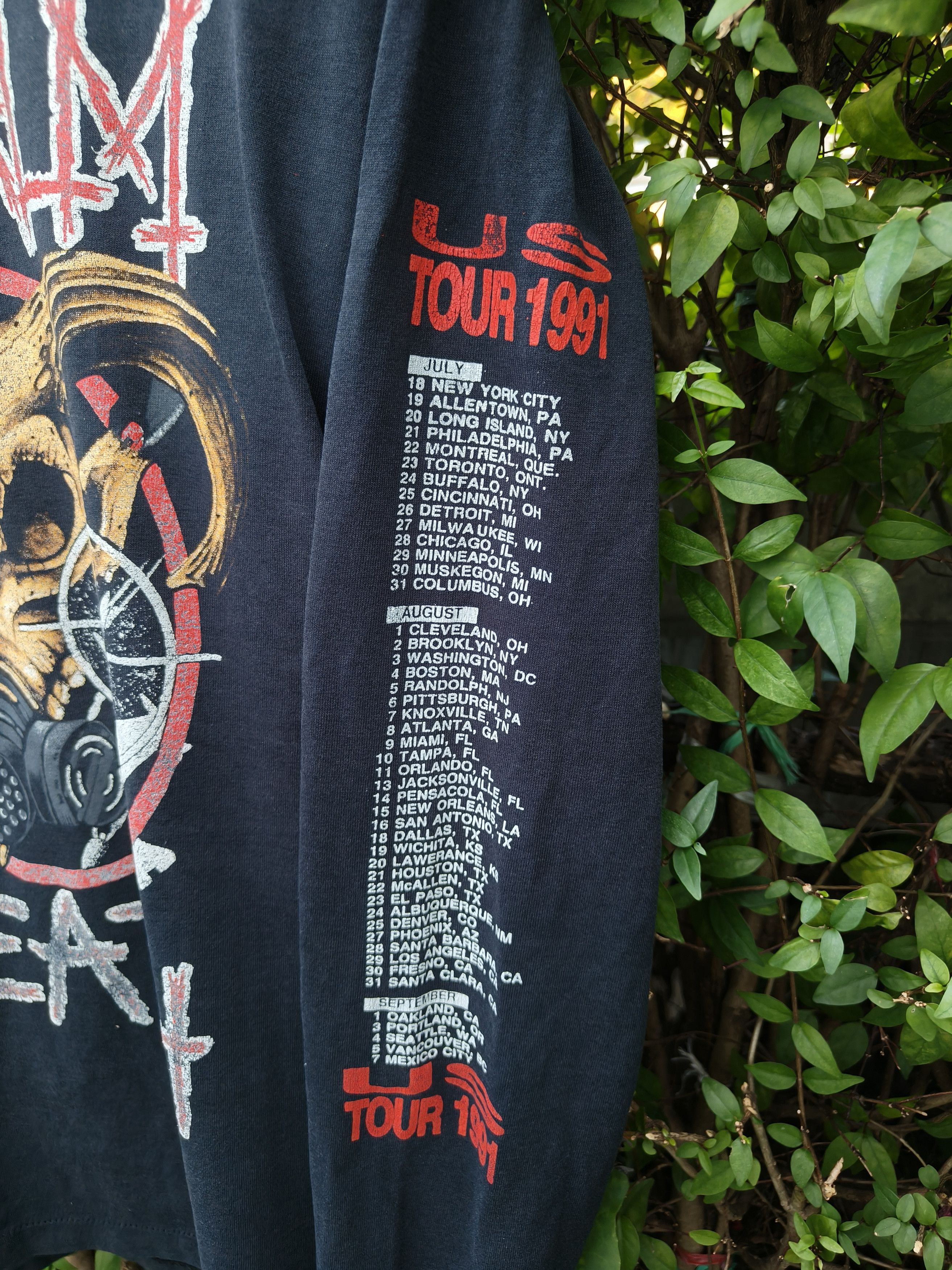 Band Tees Vintage 90s Napalm death "Us tour 1991" Ls shirt Size US L / EU 52-54 / 3 - 7 Thumbnail