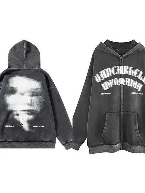 Other FACE Graphic Washed Full Zip Hoodie Size US M / EU 48-50 / 2 - 8 Thumbnail