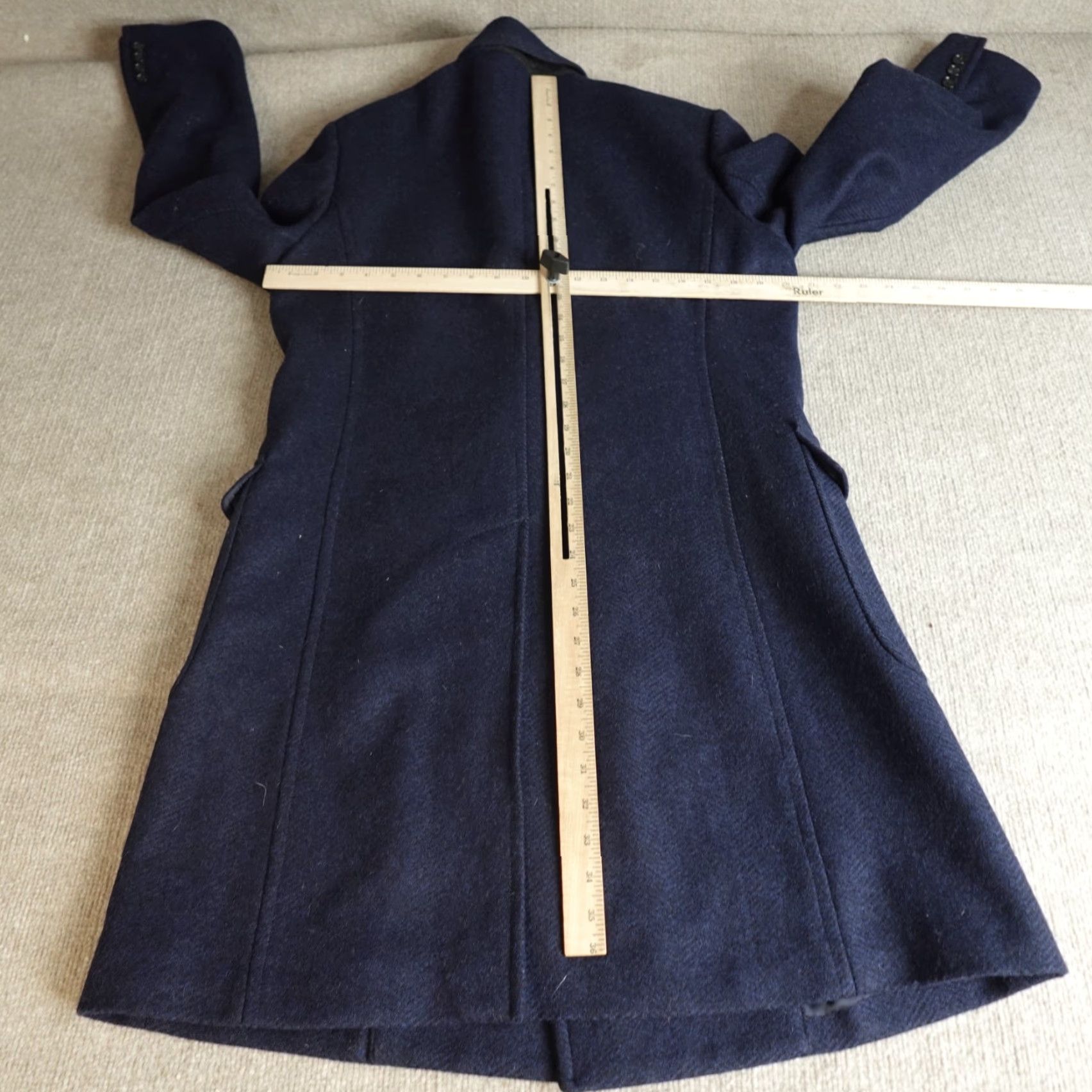J.Crew J.Crew Mens Topcoat 40R Blue Double Breasted Wool Overcoat Long Coat Holiday Fall Winter Mens” Size US L / EU 52-54 / 3 - 2 Thumbnail