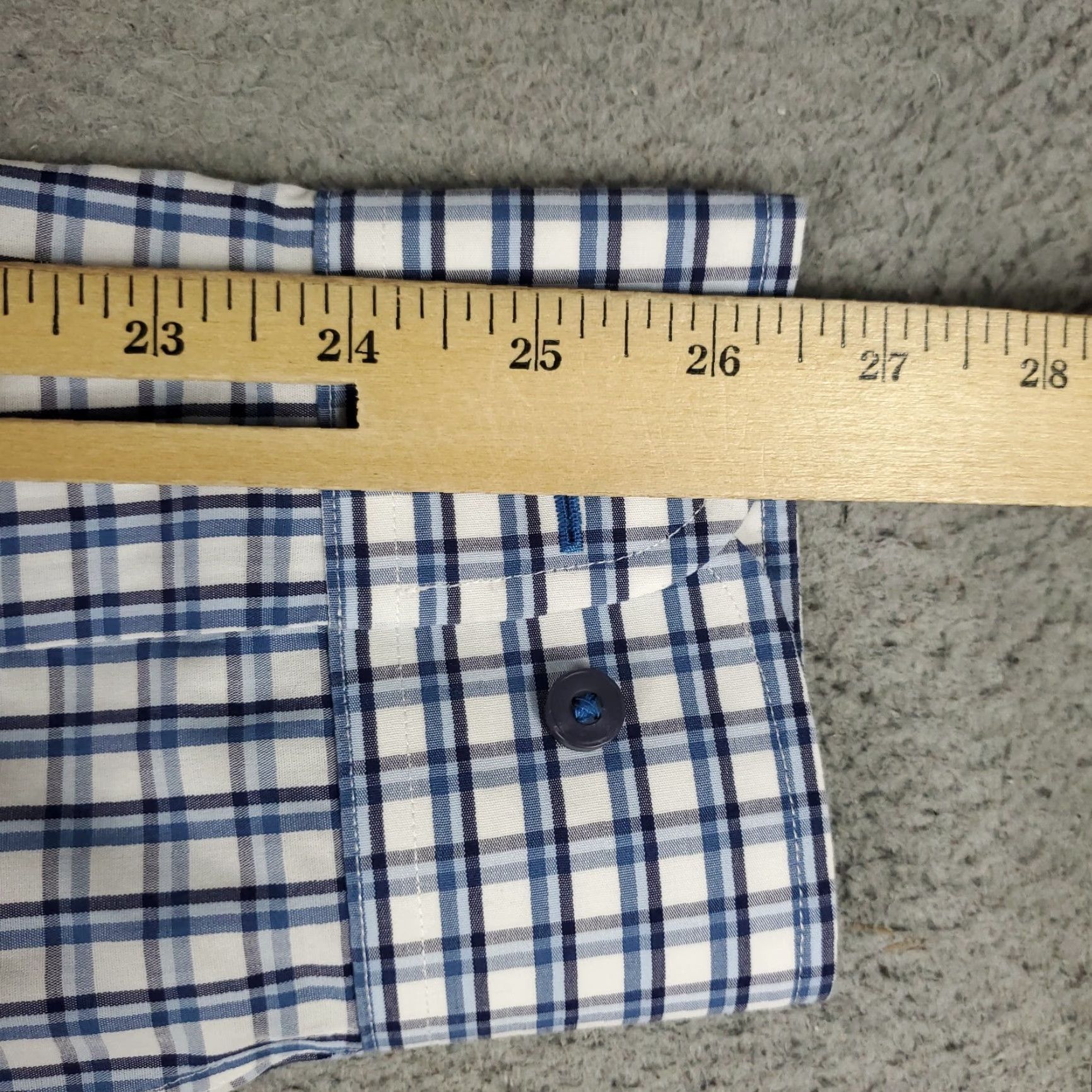 UNTUCKit UNTUCKit Shirt Mens 3XL Blue White Plaid Button Up Long Sleeve Shirt Size US XXL / EU 58 / 5 - 6 Thumbnail