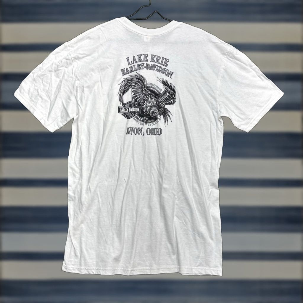 Harley Davidson VINTAGE Harley-Davidson Graphic Shirt XL White Short Sleeve Clown Biker Grunge 2010s Mens Size US XL / EU 56 / 4 - 1 Thumbnail