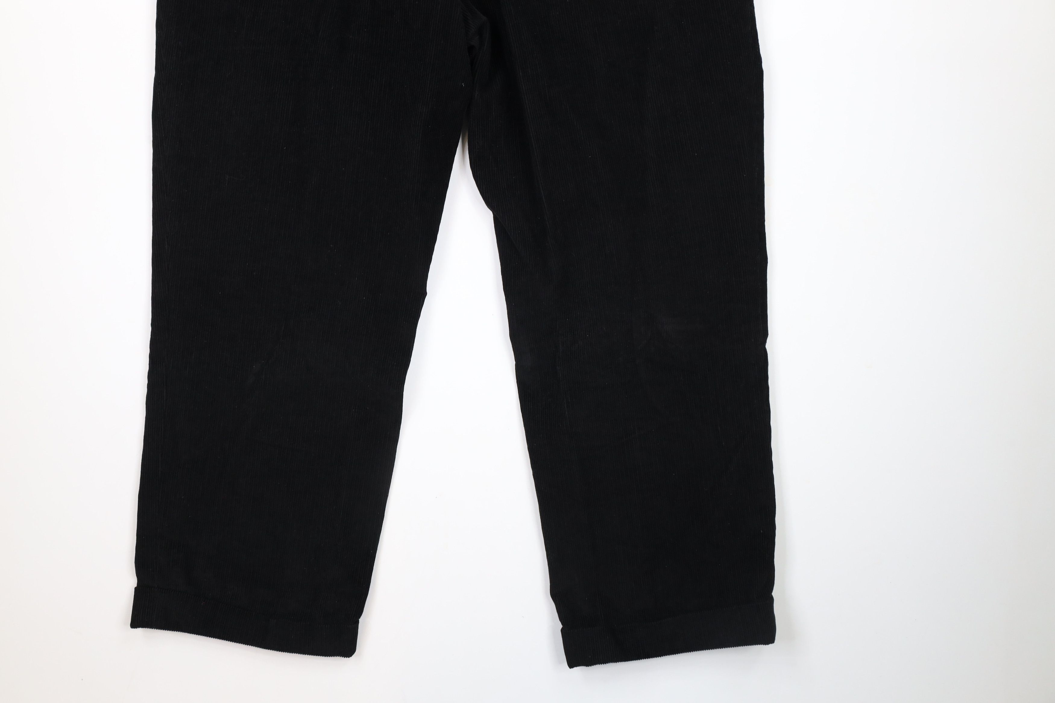 Vintage Vintage 90s Streetwear Cuffed Wide Leg Corduroy Pants Black Size US 36 / EU 52 - 11 Thumbnail