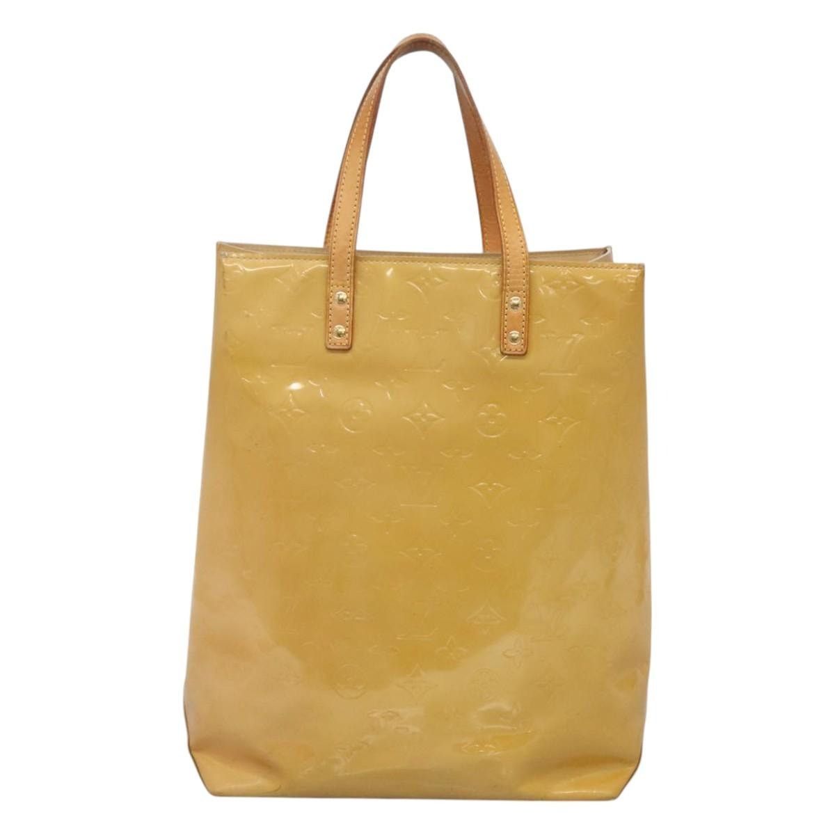 Louis Vuitton LOUIS VUITTON Monogram Vernis Reade MM Hand Bag Beige M91141 Size ONE SIZE - 2 Thumbnail