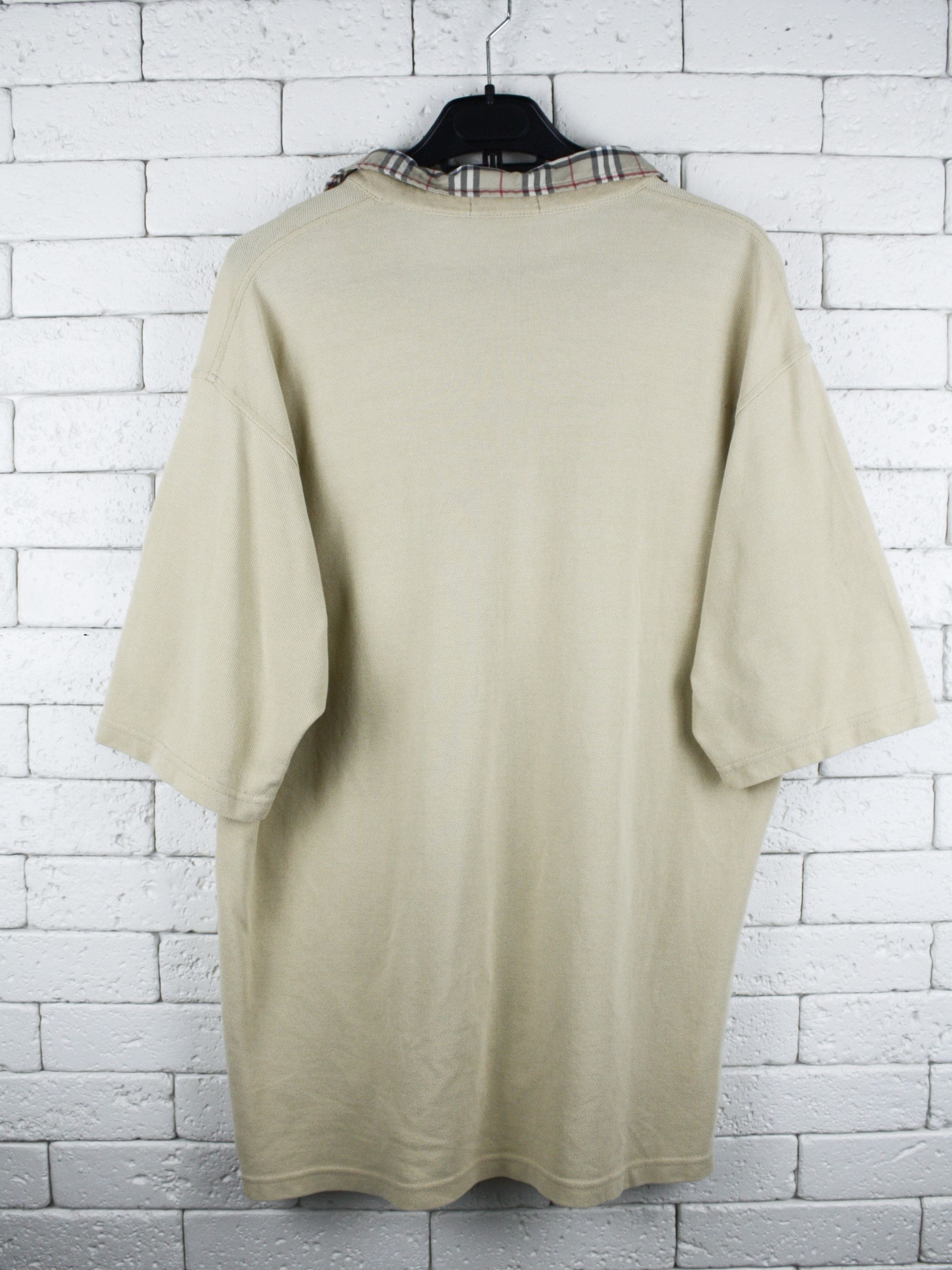 Burberry Burberry Polo Shirt Beige Nova Check Collar Vintage Size US M / EU 48-50 / 2 - 2 Thumbnail