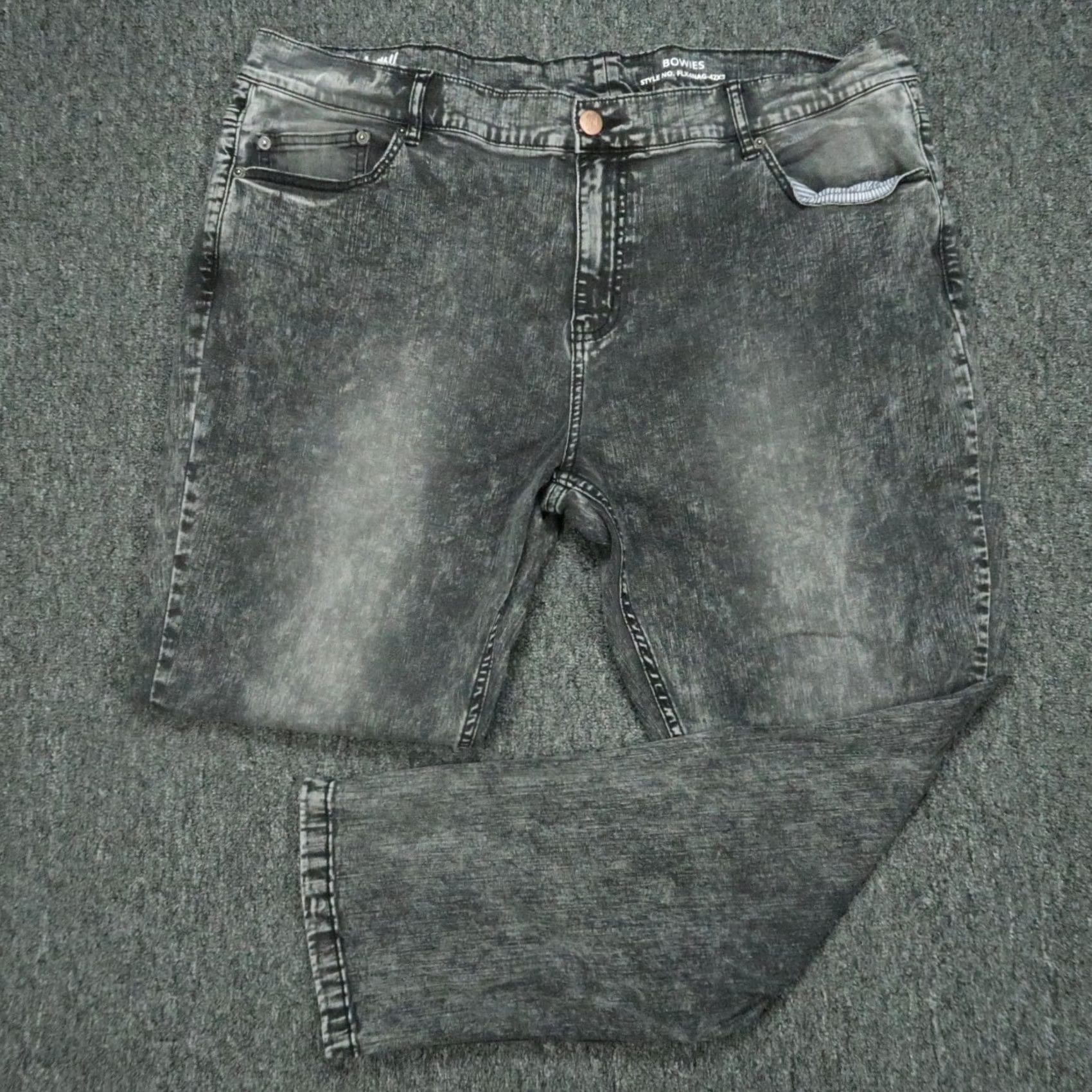 Denime Mugsy Jeans Mens 42x30 Gray Bowies Stone Wash 5 Pocket Straight Stretch Denim Shirt? Size US 42 / EU 58 - 2 Thumbnail