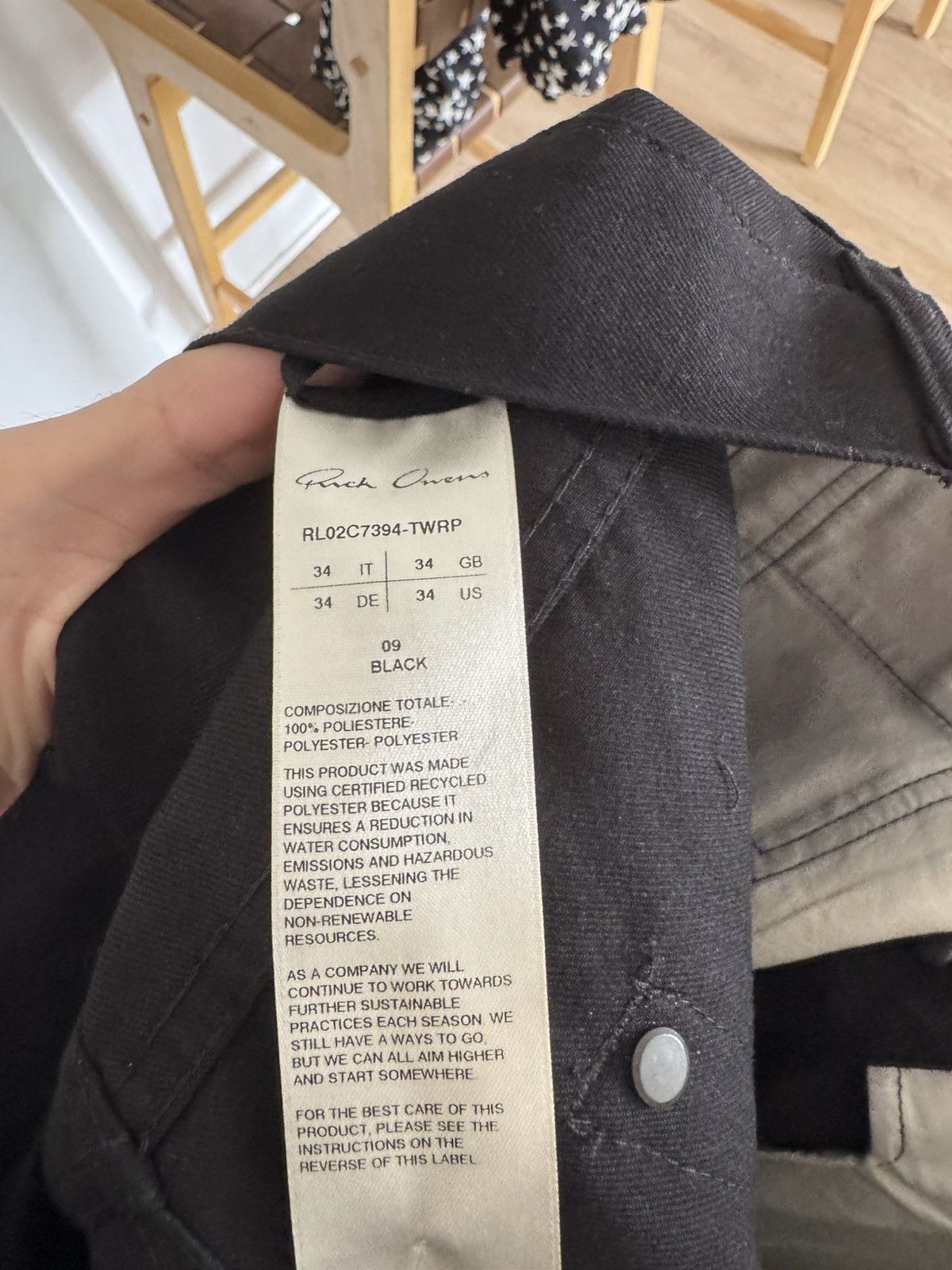 Rick Owens Jim Cut Denim 34 Size US 34 / EU 50 - 3 Thumbnail