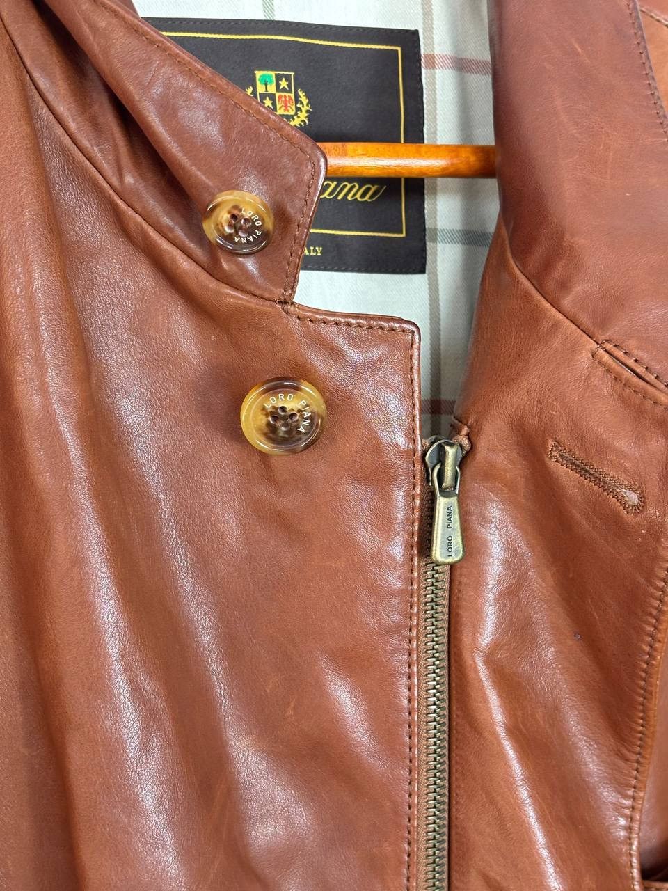 Loro Piana Loro Piana Leather Coat Jacket Size US XXL / EU 58 / 5 - 7 Thumbnail